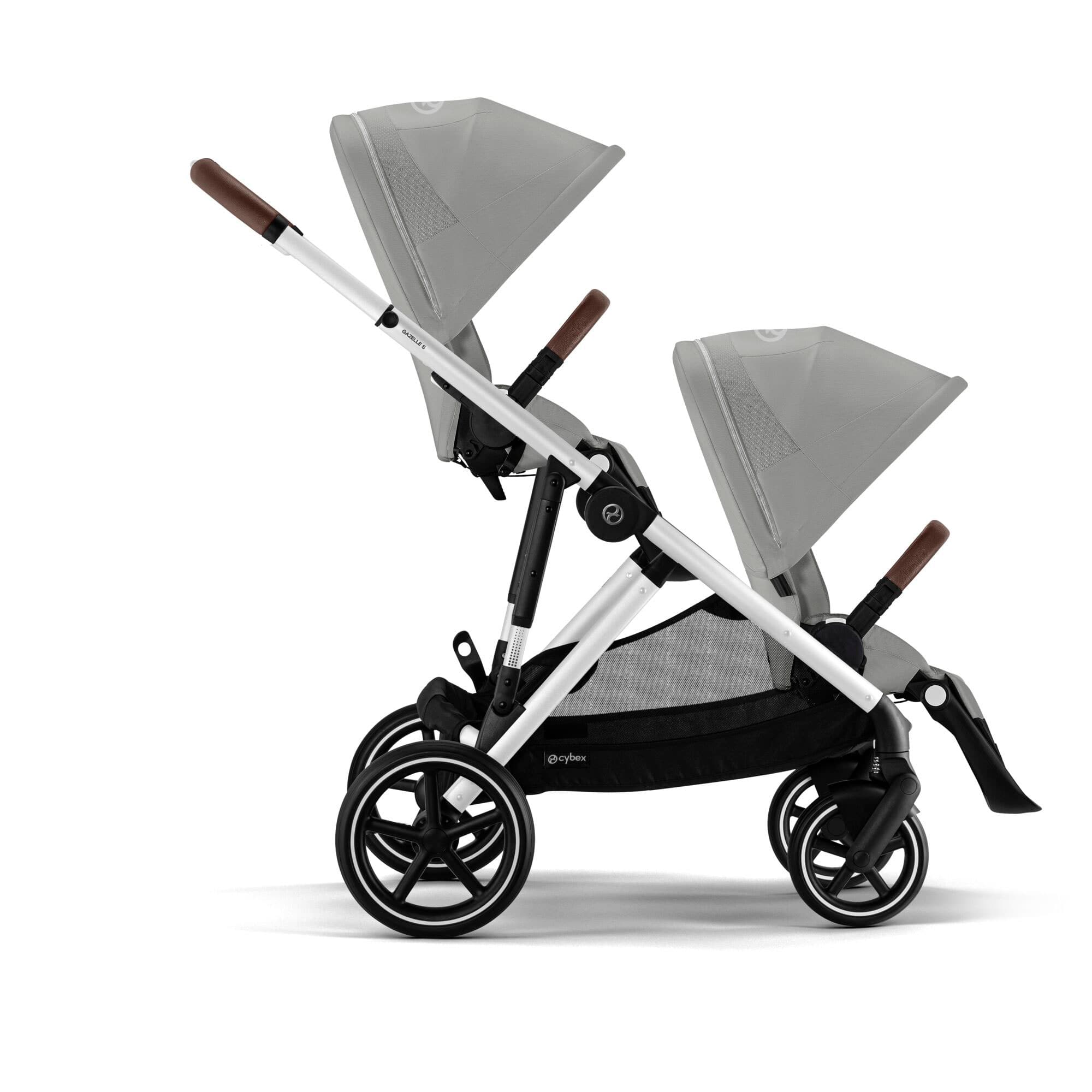 Cybex Gazelle S Twin Comfort Pushchair Bundle in Stone Grey Travel Systems