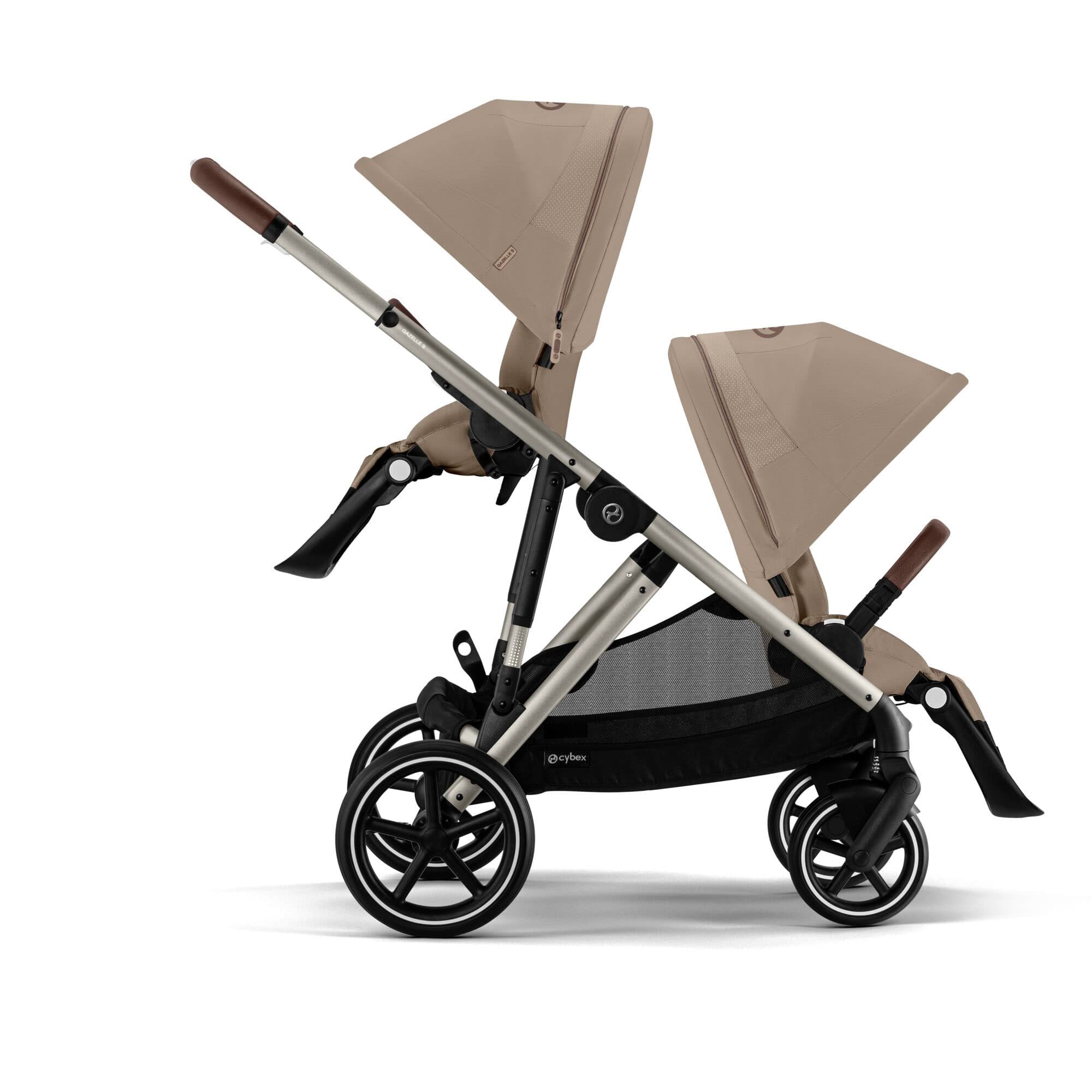 Cybex Gazelle S Twin Luxury Pushchair Bundle in Almond Beige Travel Systems