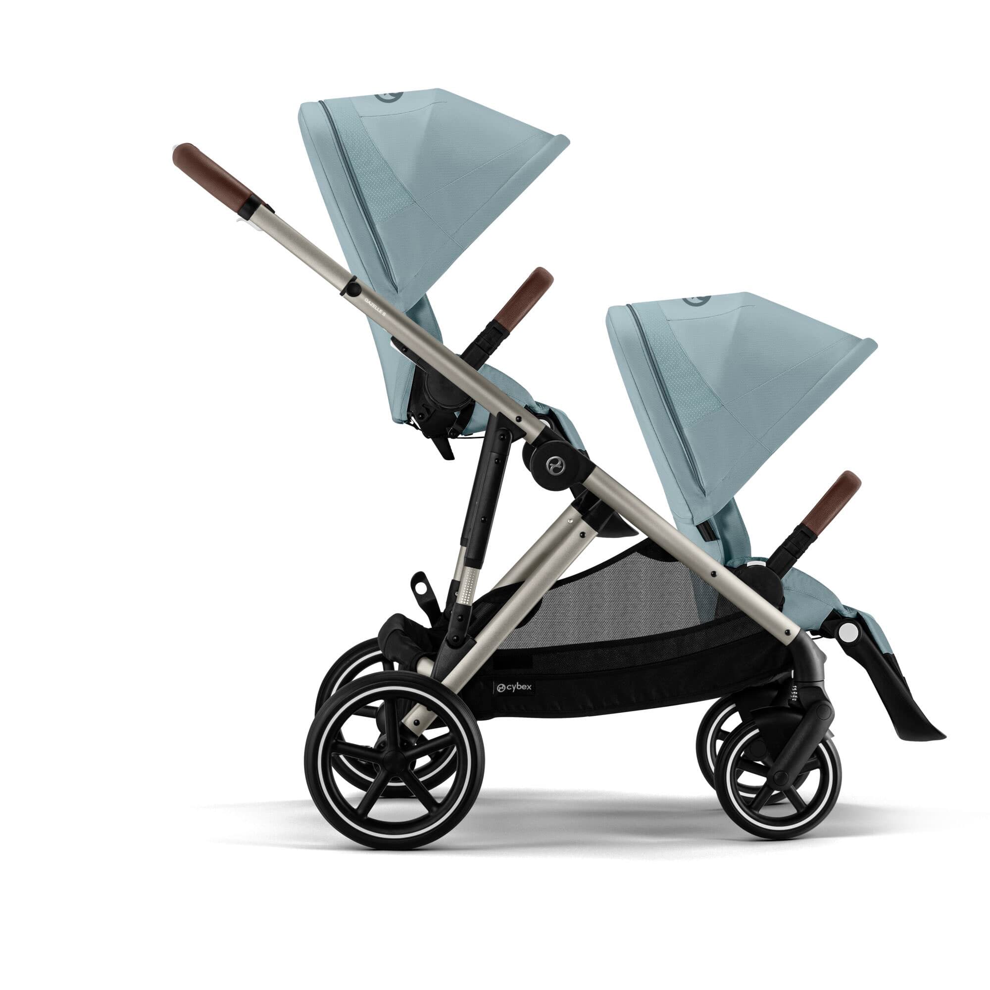 Cybex Gazelle S Twin Luxury Pushchair Bundle in Stormy Blue Travel Systems
