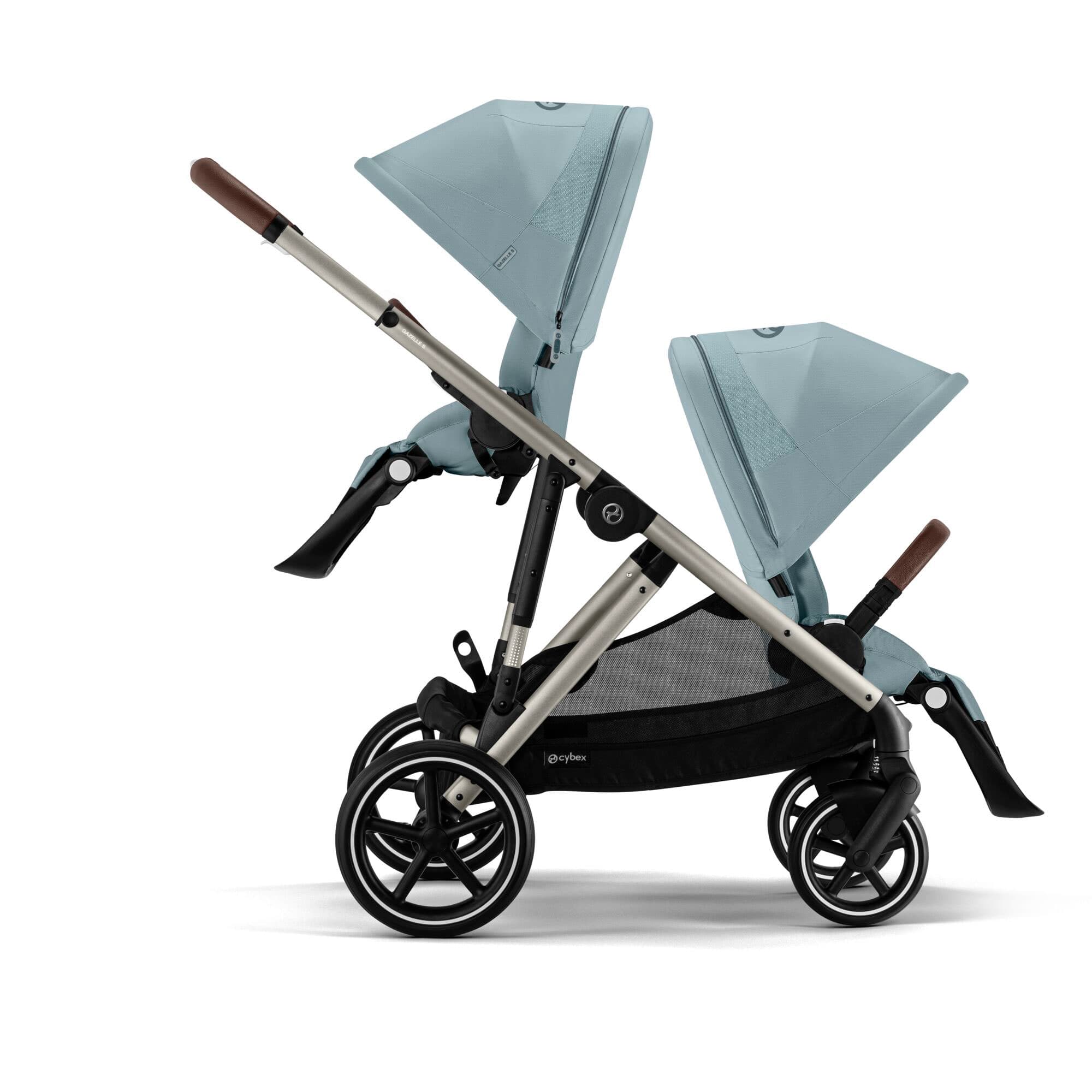 Cybex Gazelle S Twin Luxury Pushchair Bundle in Stormy Blue Travel Systems
