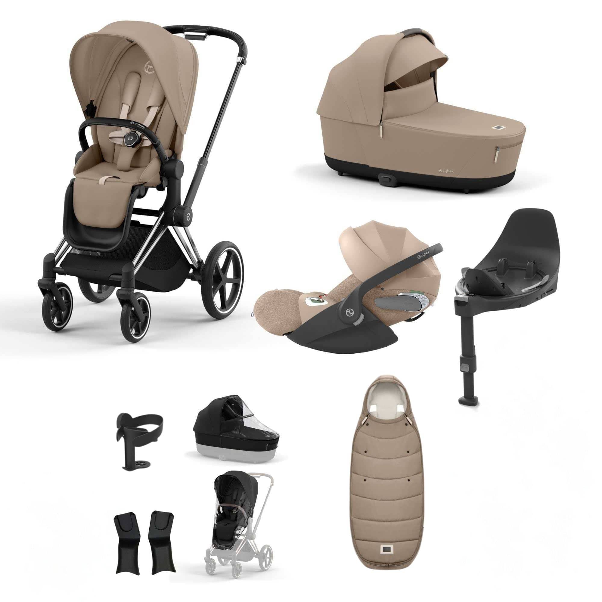 Cybex Priam Bundle With Cloud T in Cozy Beige Travel Systems 19685-CHR-CLT-PLUS-CZY-BEI-a 4063846452576