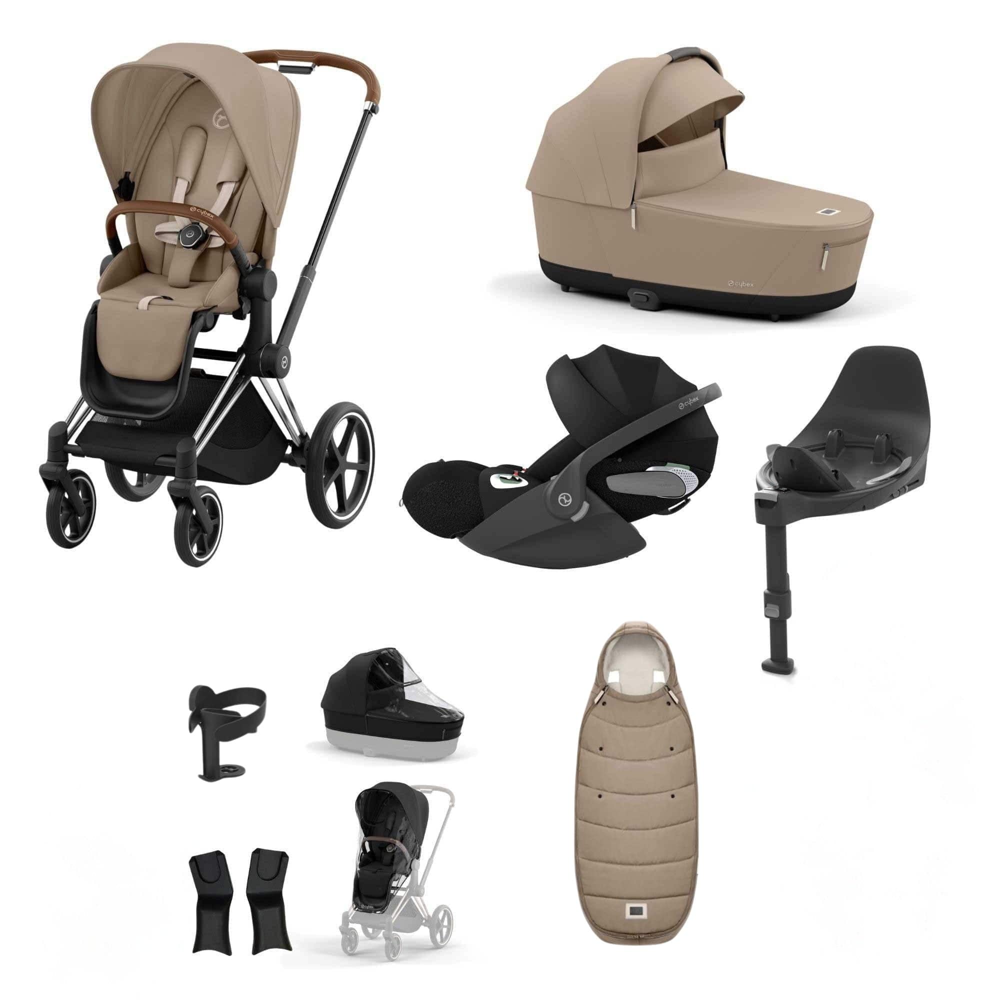 Cybex Priam Bundle With Cloud T in Cozy Beige Travel Systems 19737-CHB-CLT-CZY-BEI-a 4063846452576