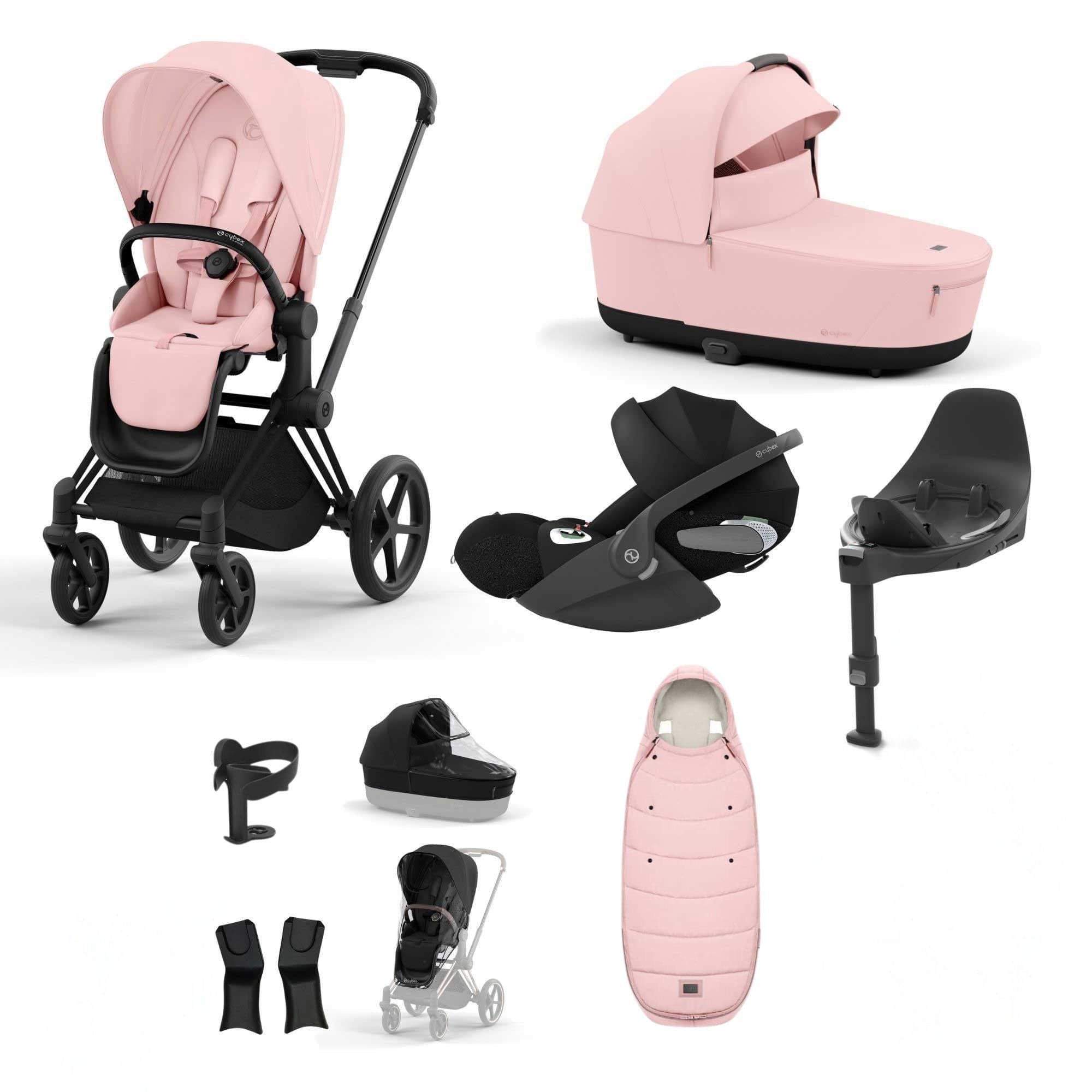 Cybex Priam Bundle With Cloud T in Peach Pink Travel Systems 19687-MAT-CLT-PCH-PNK-a 4063846415618