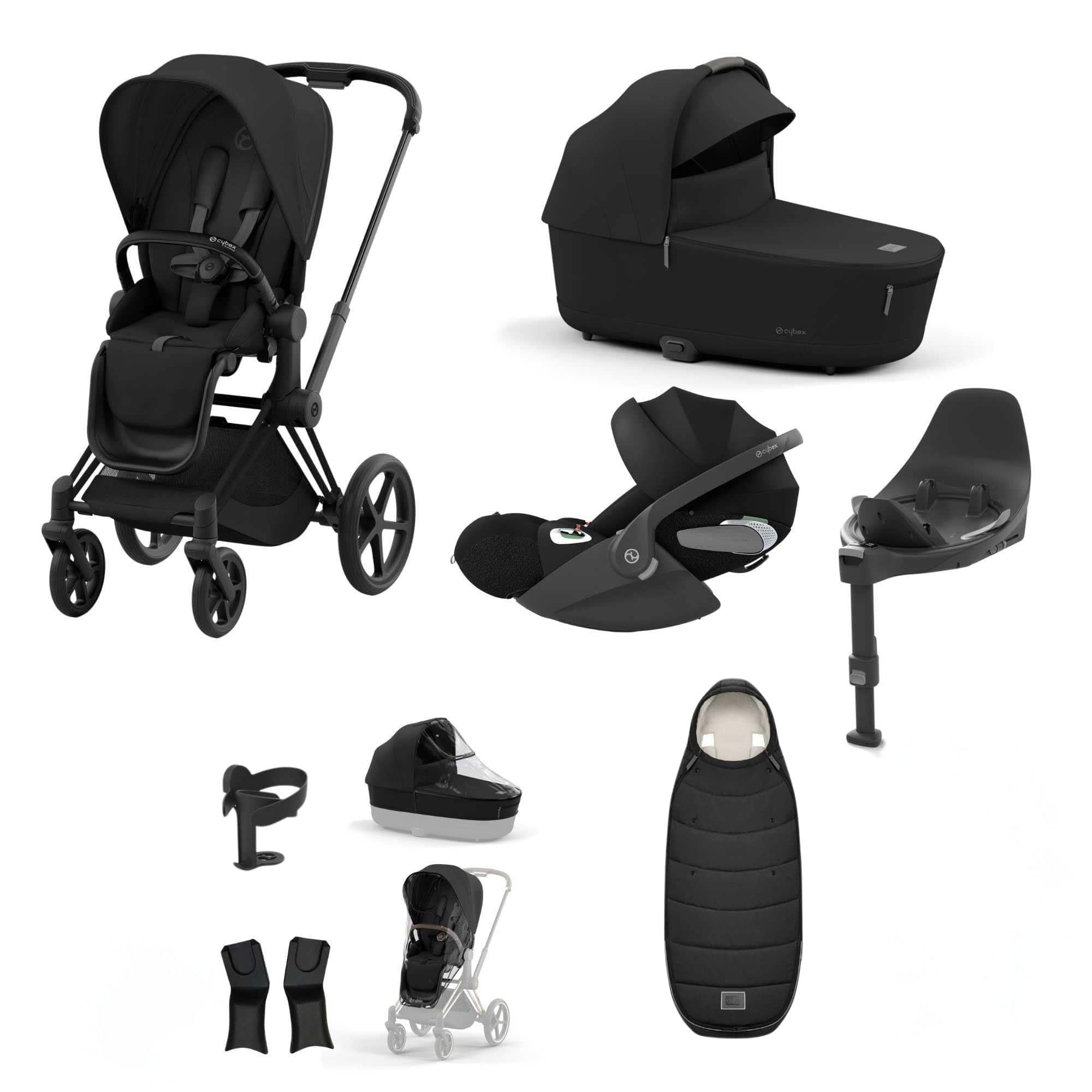 Cybex Priam Bundle With Cloud T in Sepia Black Travel Systems 19690-MAT-CLT-SEP-BLK-a 4063846415373