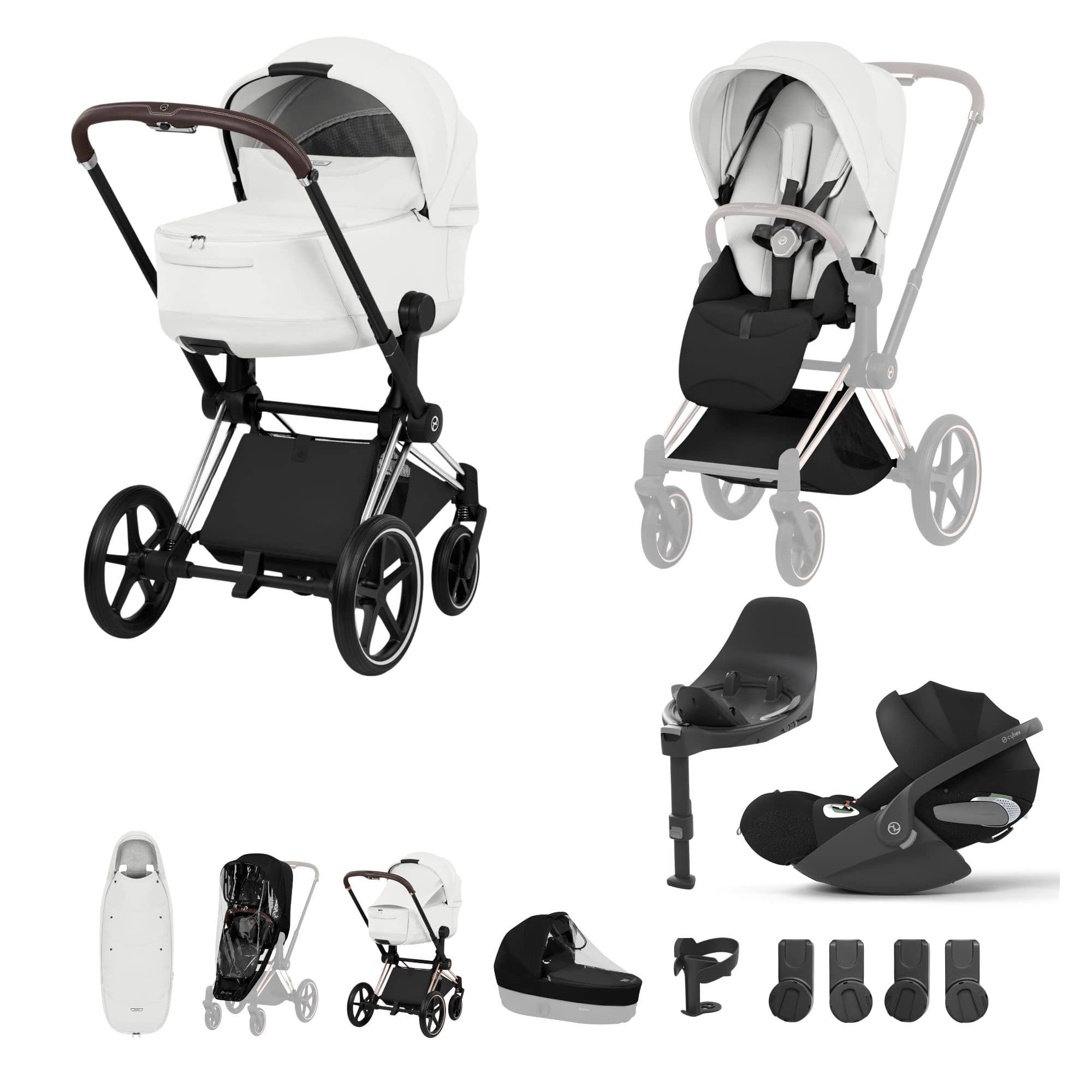 Cybex Priam Ultimate Accessory Bundle - Style Collection in Off White