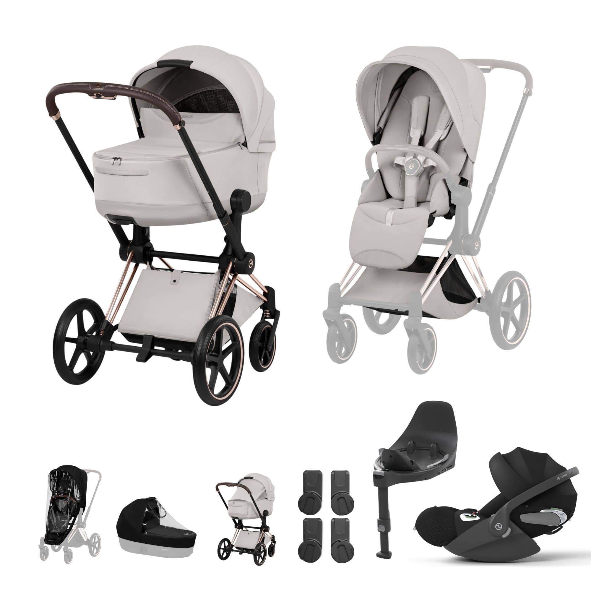 Cybex Priam Ultimate Bundle - Style Collection in City Grey Travel Systems 21842-RG-CIT-GRY 4063846550982