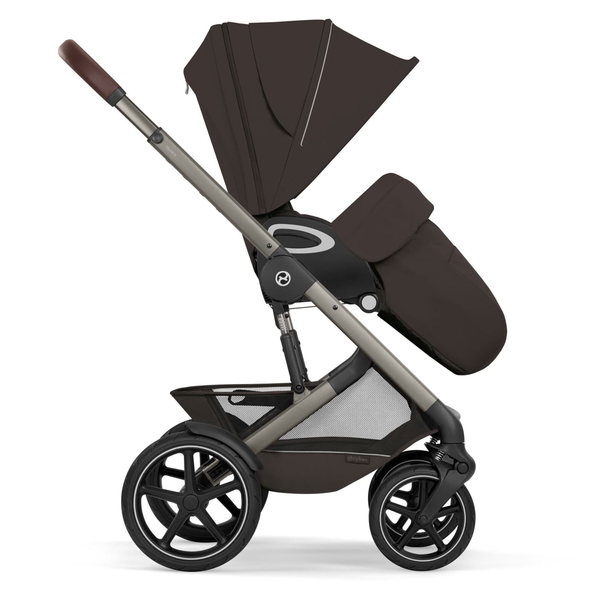 Cybex Talos Foldable Carrycot Travel System Bundle in Chocolate Brown Travel Systems