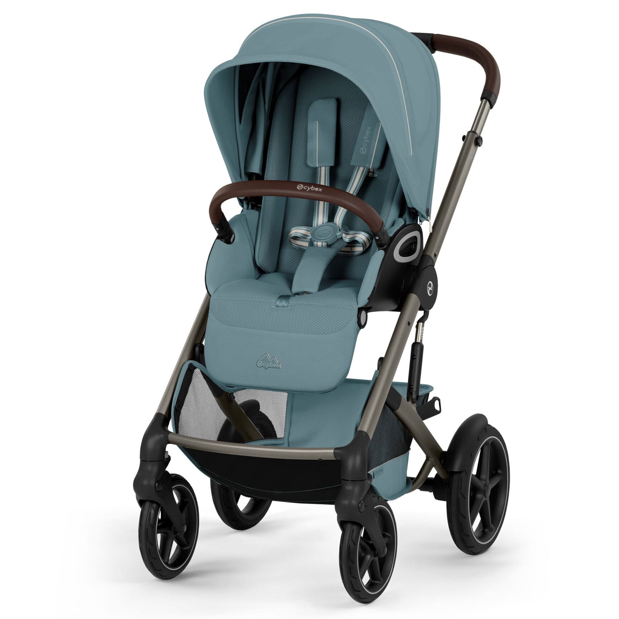 Cybex Talos Foldable Carrycot Travel System Bundle in Stormy Blue Travel Systems