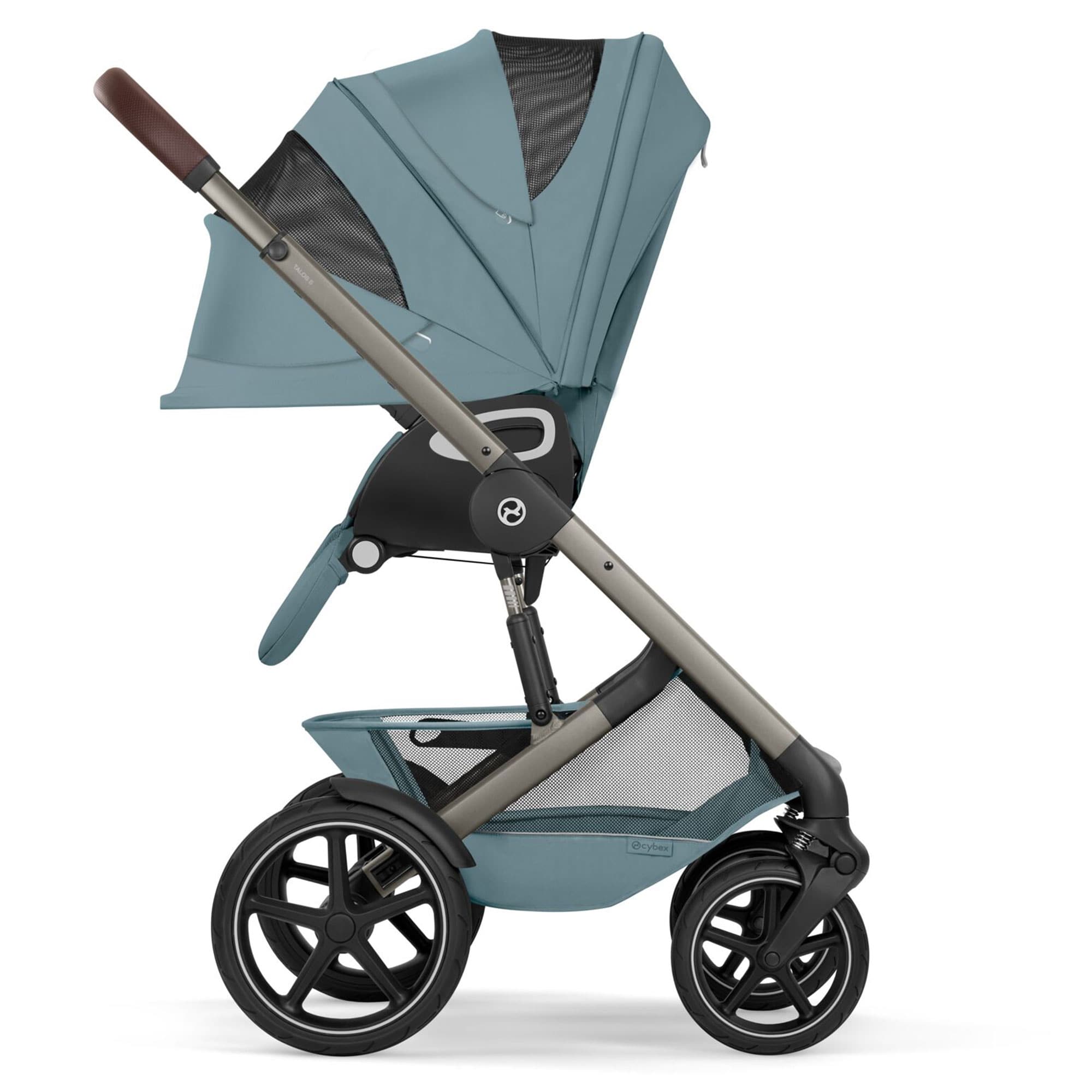 Cybex Talos Foldable Carrycot Travel System Bundle in Stormy Blue Travel Systems