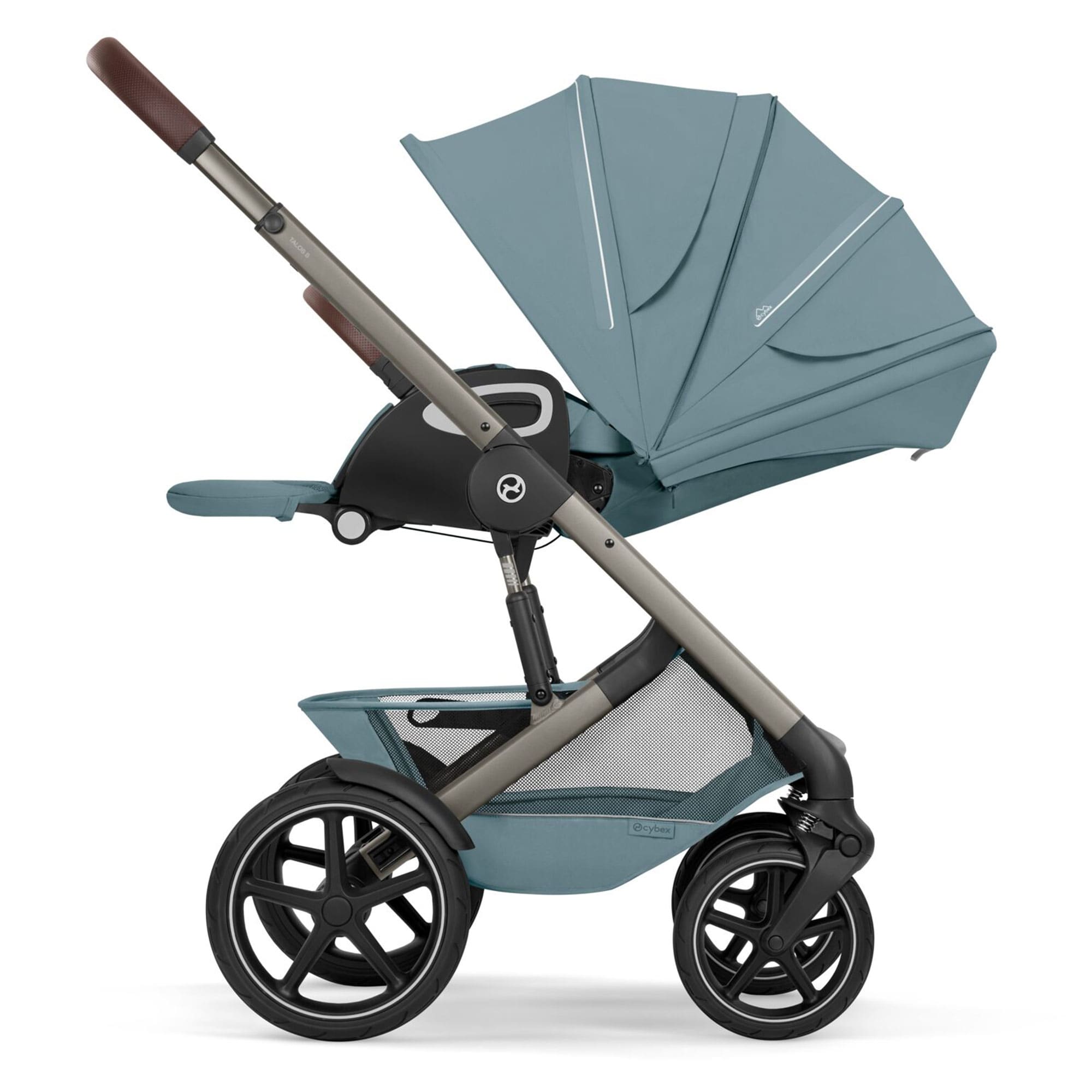 Cybex Talos Foldable Carrycot Travel System Bundle in Stormy Blue Travel Systems