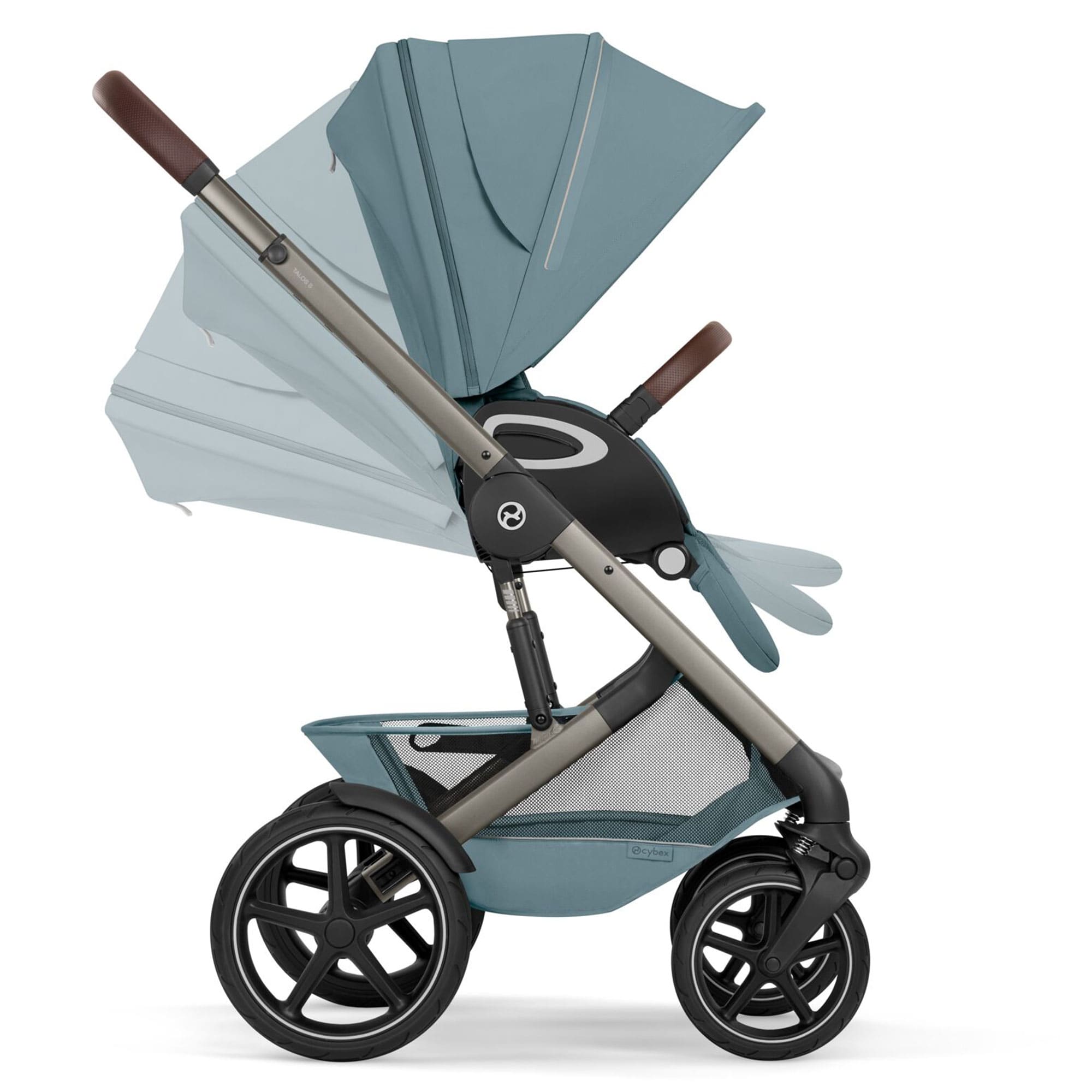 Cybex Talos Foldable Carrycot Travel System Bundle in Stormy Blue Travel Systems