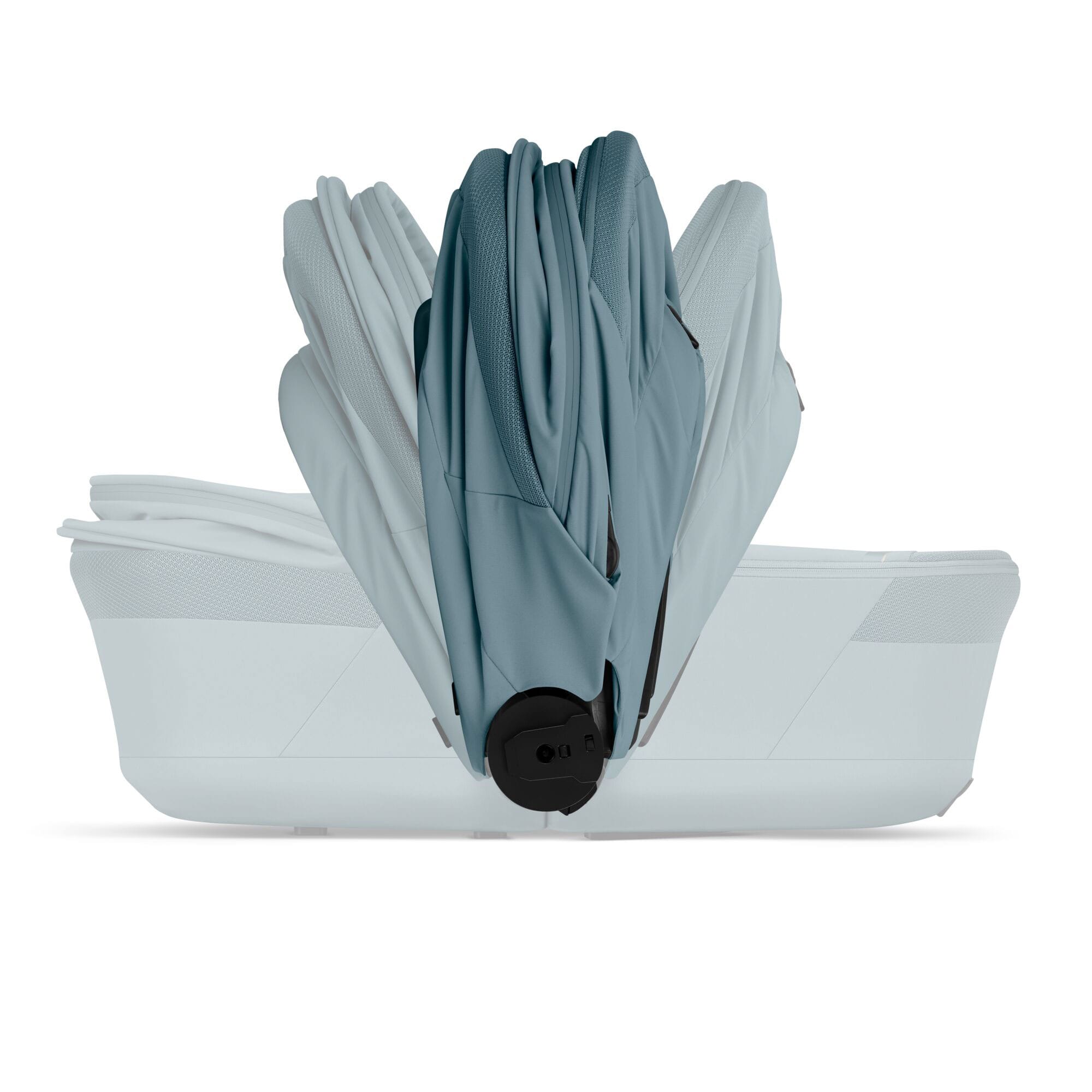 Cybex Talos Foldable Carrycot Travel System Bundle in Stormy Blue Travel Systems