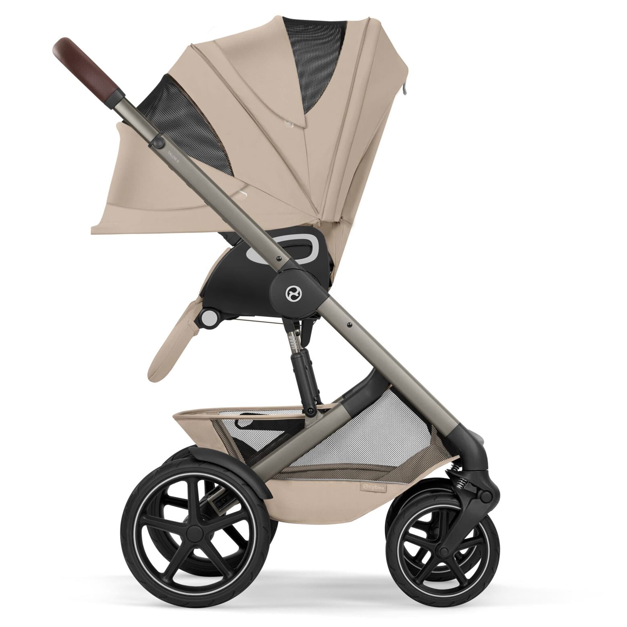 Cybex Talos Foldable Cot Ultimate Travel System Bundle in Almond Beige Travel Systems