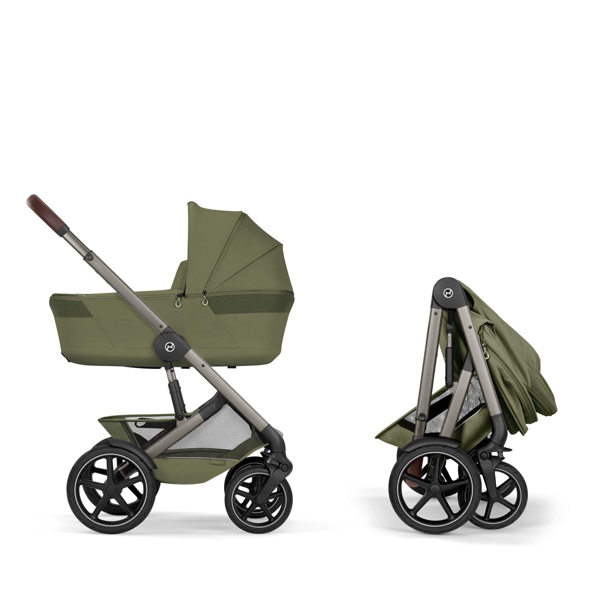 Cybex Talos Foldable Cot Ultimate Travel System Bundle in Moss Green Travel Systems