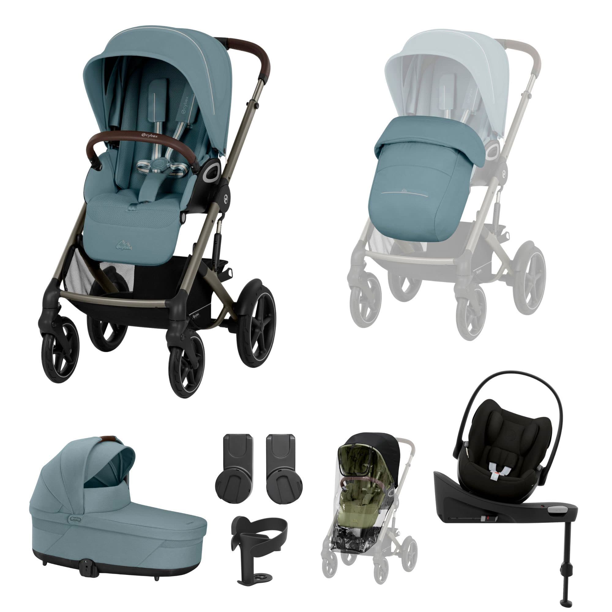 Cybex Talos S Lux 10 Piece Bundle with Cloud G in Stormy Blue Travel Systems 21410-TAL-10PC-CG-CC-STB 4063846534357