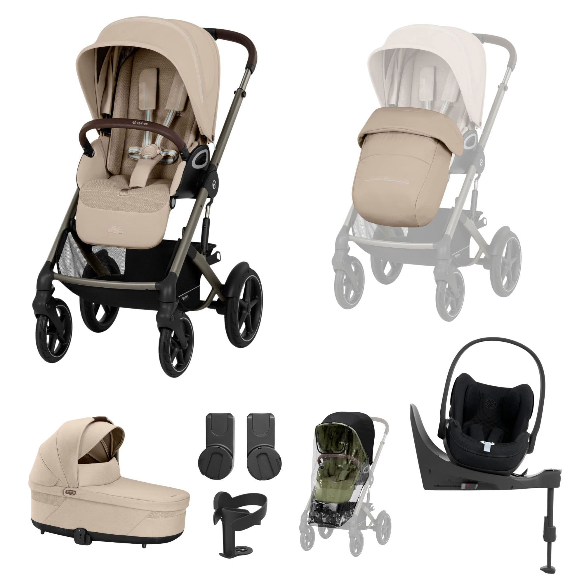 Cybex Talos S Lux 10 Piece Bundle with Cloud T in Almond Beige Travel Systems 21418-TAL-10PC-CT-CC-ALB 4063846534326