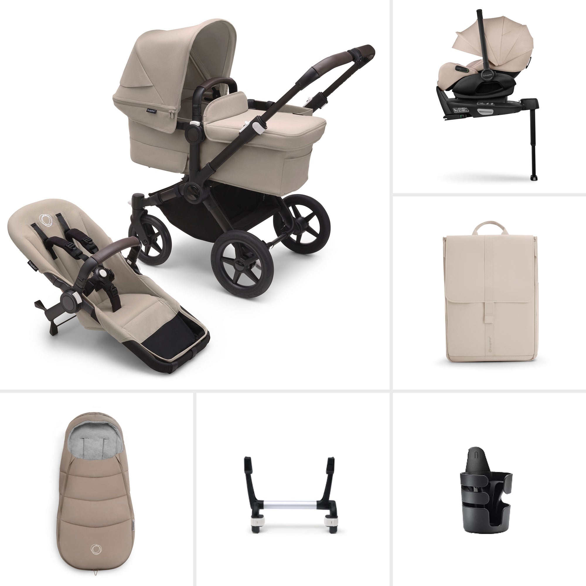 Bugaboo Donkey 5 Mono Ultimate Newborn Bundle in Desert Taupe