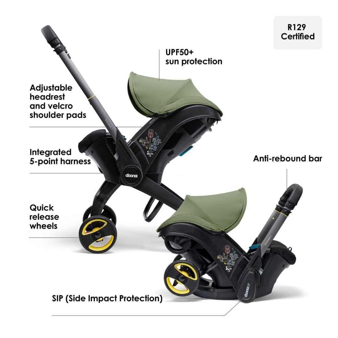 Doona i Infant Car Seat Stroller & i Isofix Base Desert Green Baby Car Seats 14567-DES-GRN