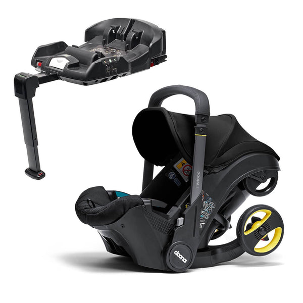 doona infant car seat stroller with latch base Doona i Infant Car Seat Stroller & i Isofix Base Nitro Black