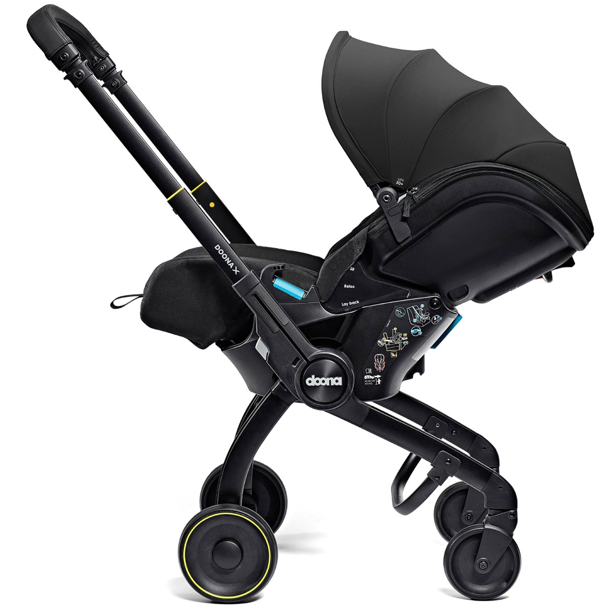 Doona X Infant Car Seat Stroller Nitro Black Baby Car Seats CAR/SPA/706441 4895231706441