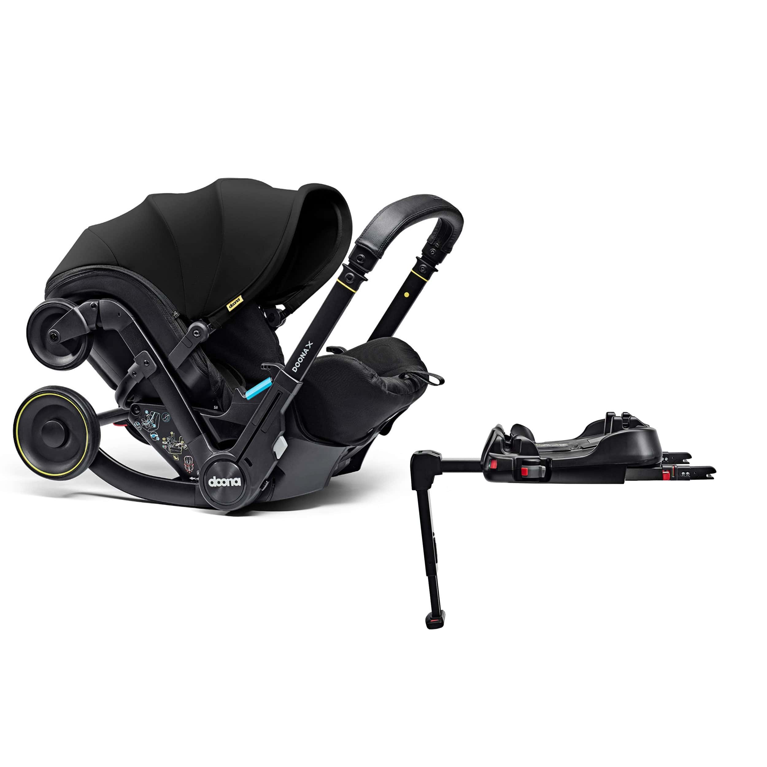 Doona X Infant Car Seat Stroller & X Isofix Base Nitro Black Baby Car Seats