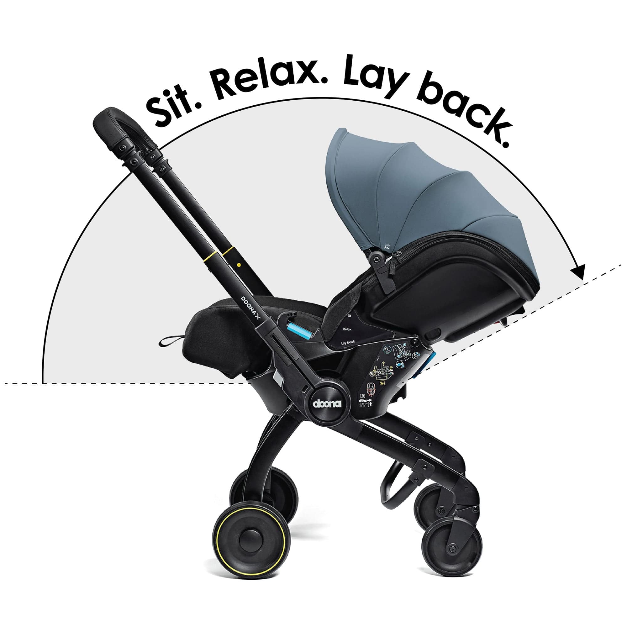 Doona X Infant Car Seat Stroller & X Isofix Base Ocean Blue Baby Car Seats 14570-OCE-BLU 4895231706922