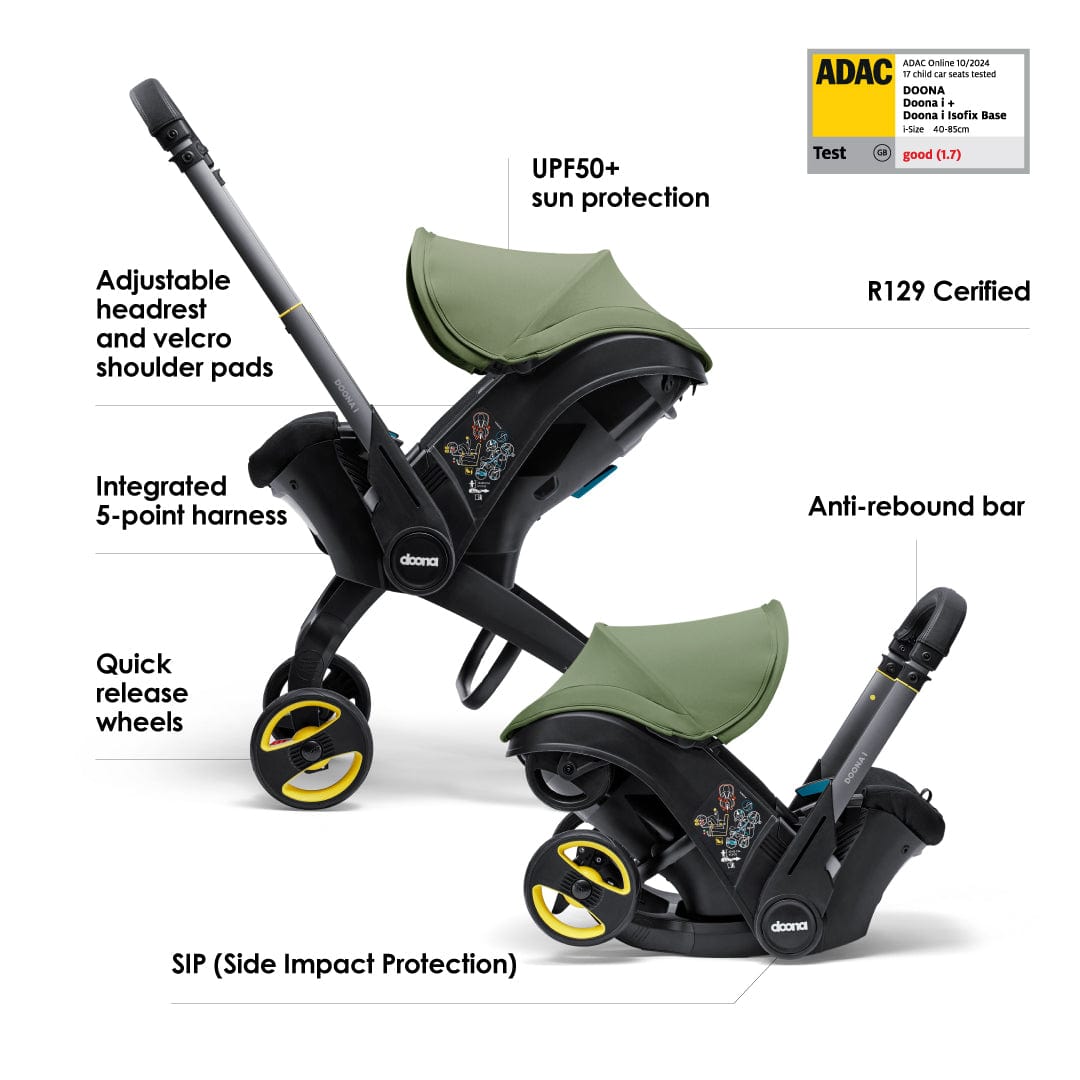 Doona i Infant Car Seat Stroller Desert Green Car Seat Strollers CAR/SPA/706205 4895231706205