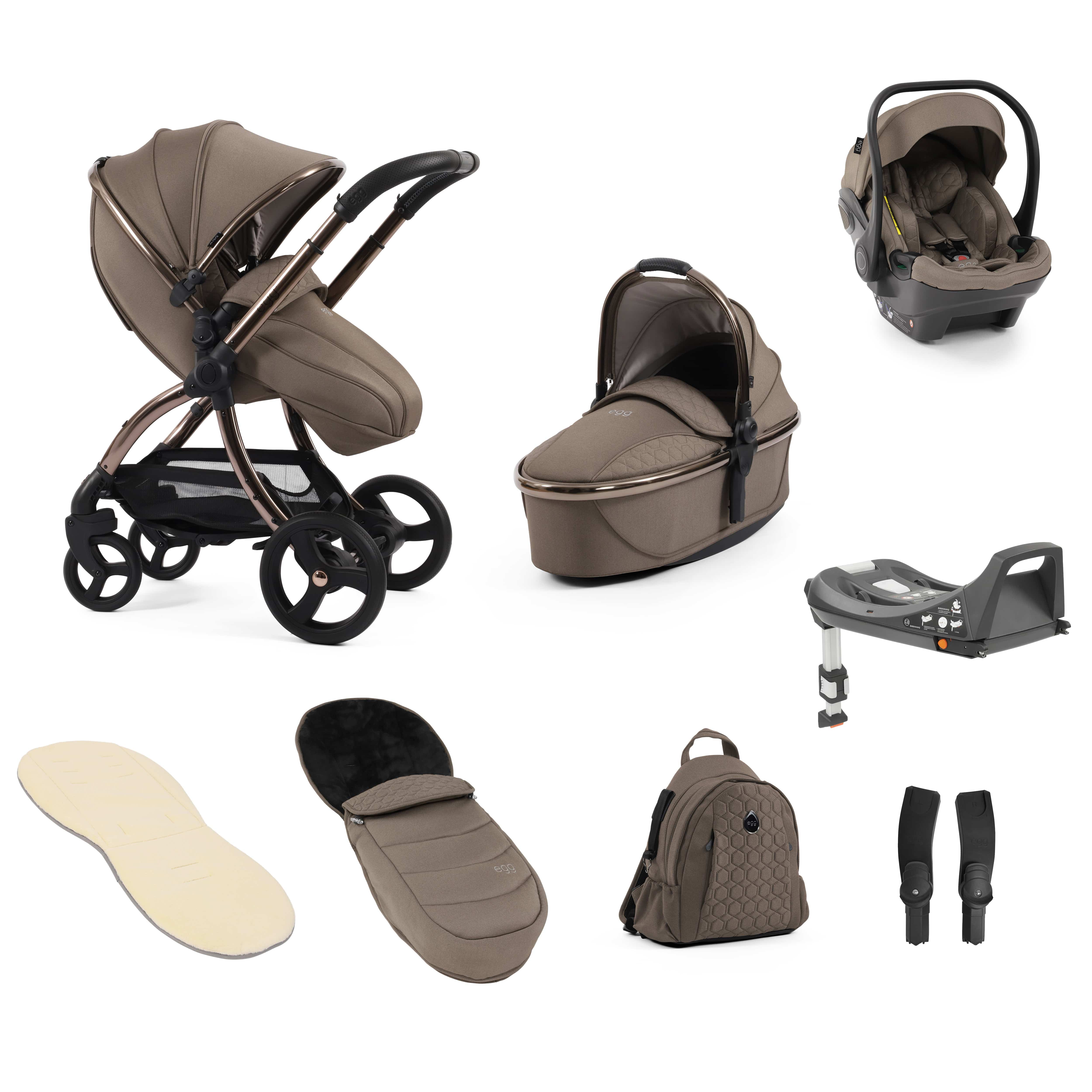 egg3 Luxury Travel System Bundle Mink Baby Prams 14725-MNK 5060711567884