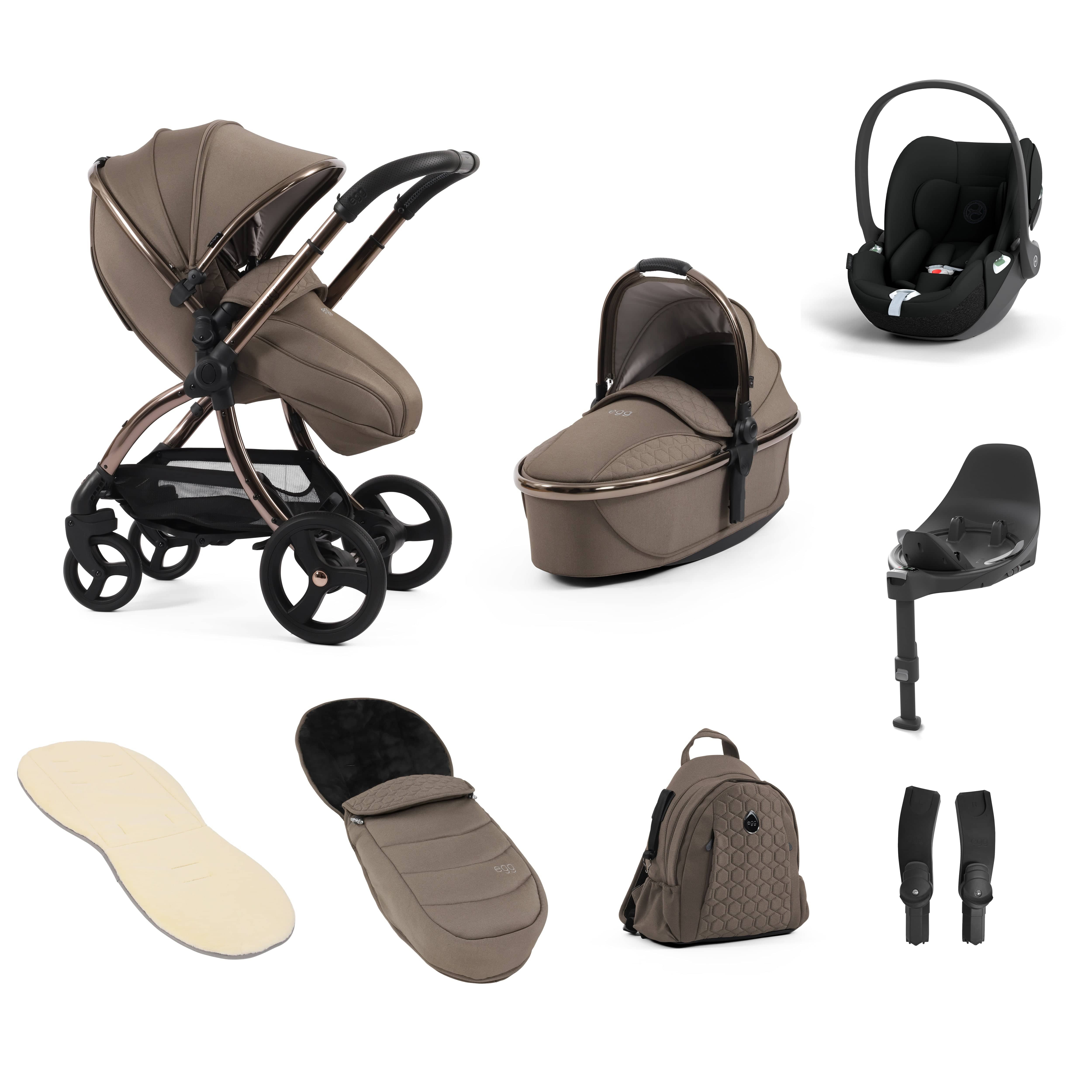 egg3 Luxury Travel System Bundle Mink Baby Prams
