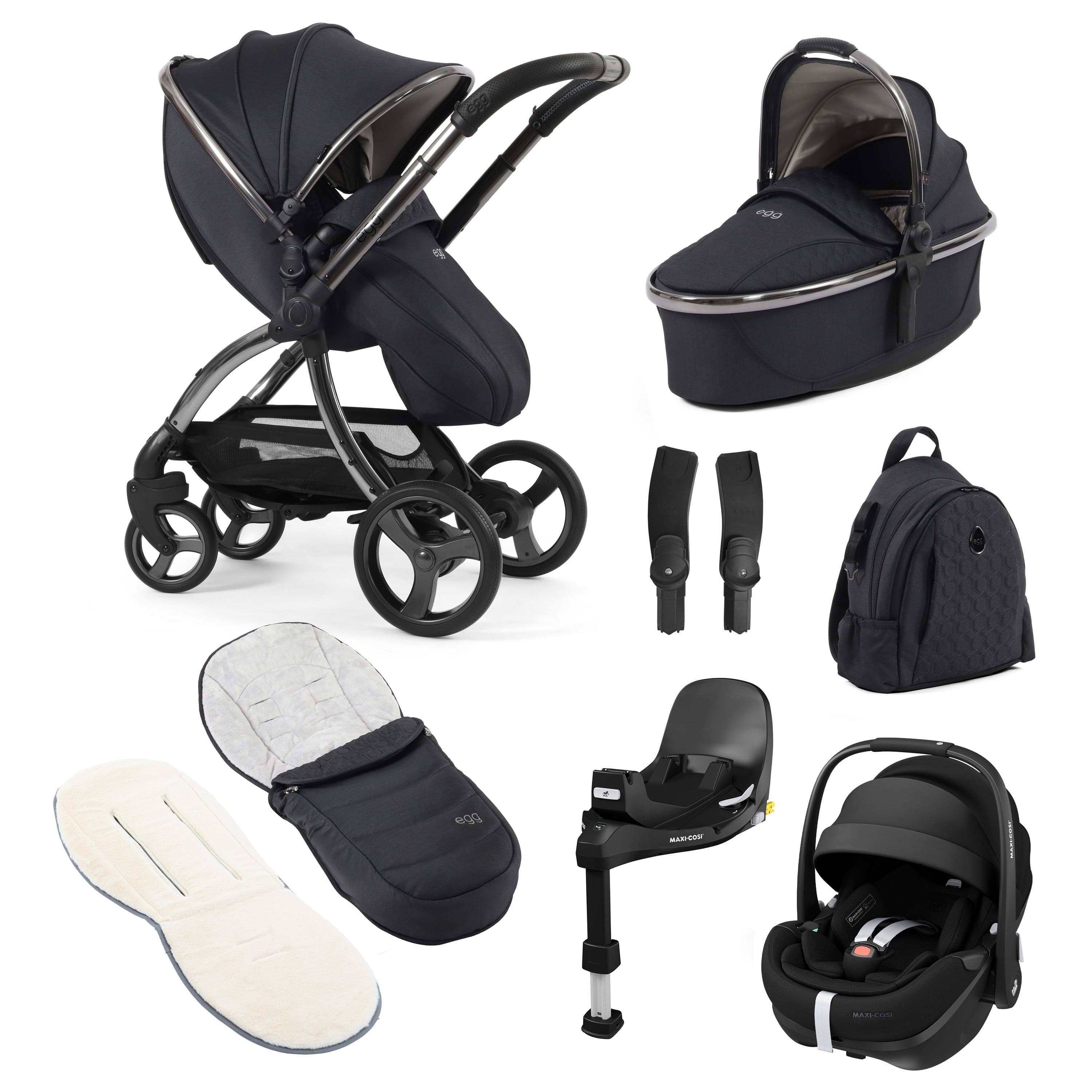 maxi cosi egg egg3 Luxury Maxi-Cosi Travel System Bundle in Carbonite