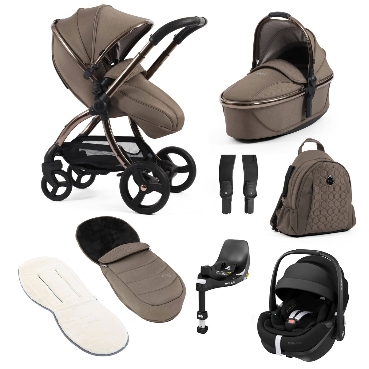 egg3 Luxury Maxi-Cosi Travel System Bundle in Mink Travel Systems 14863-MNK 5060711567884