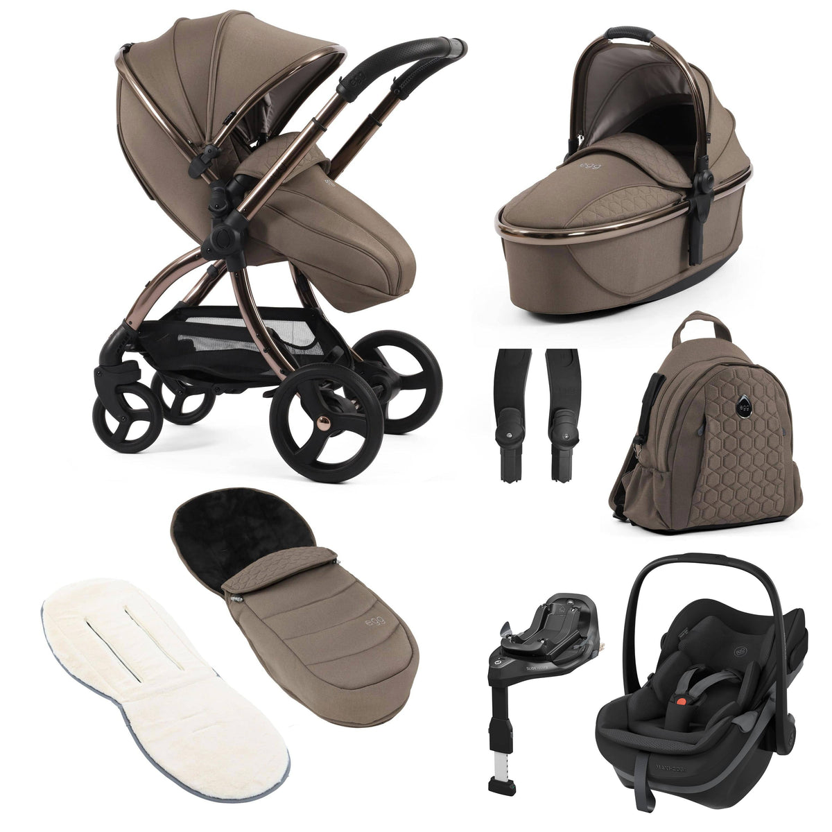 egg3 Luxury Maxi-Cosi Travel System Bundle in Mink Travel Systems 23589-PBS-MNK 5060711567884