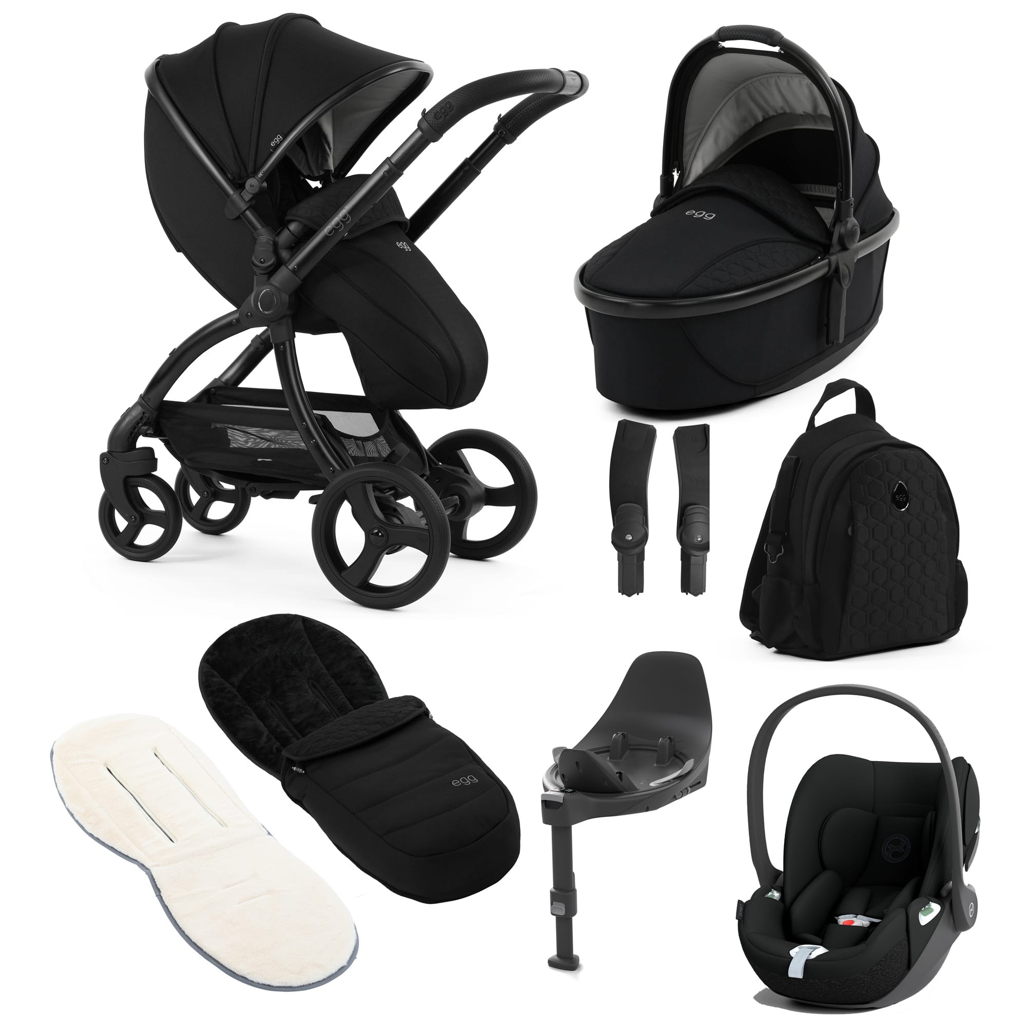 egg3 Luxury Travel System Bundle in Panther Travel Systems 21007-CLT-PAN 5061058983672