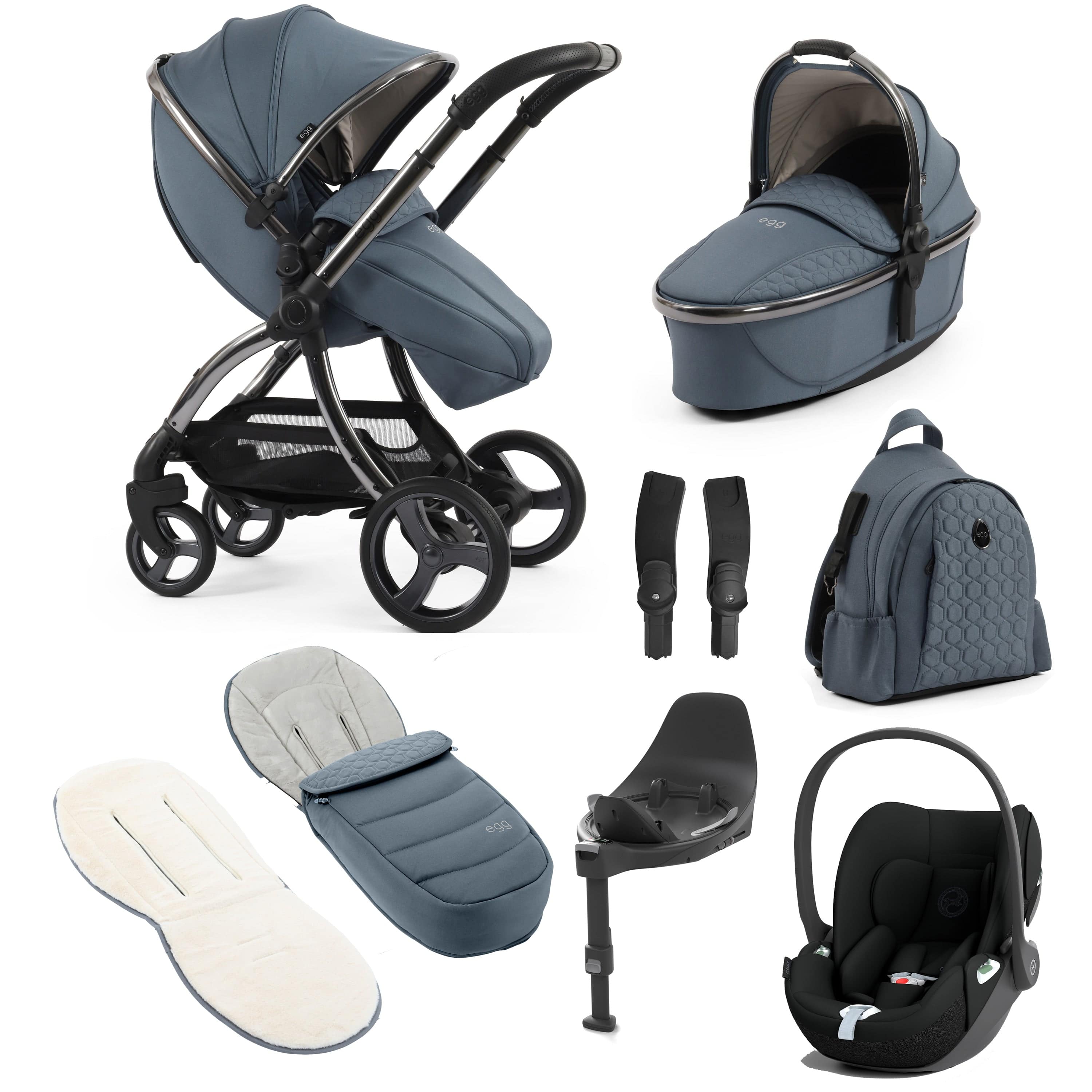 egg3 Luxury Travel System Bundle in Topaz Travel Systems 18039-CT-TOP 5061058980688