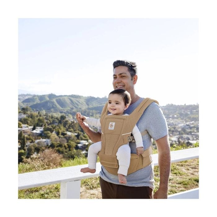 Ergobaby Alta 2-in-1 Hip Seat & Carrier in Camel Brown Baby Carriers BCHIPSFMCMLBRN 1220000209121