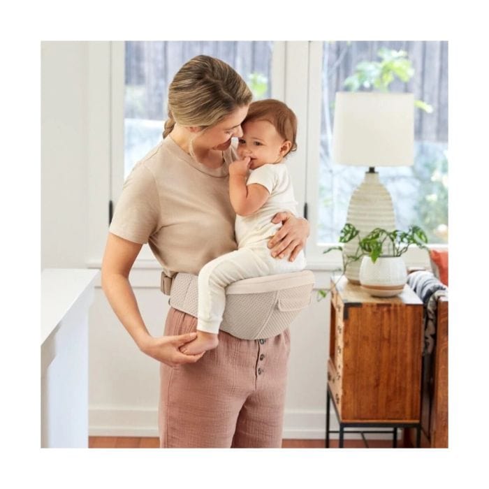 beige ergobaby carrier Ergobaby Alta 2-in-1 Hip Seat & Carrier in Natural Beige