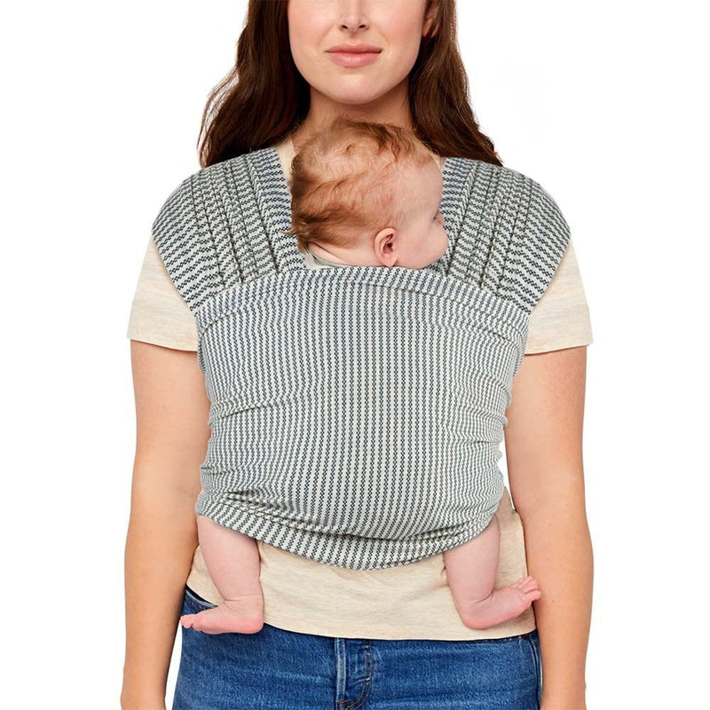 Ergobaby Aura Baby Wrap in Navy Gingham Stripe Baby Carriers