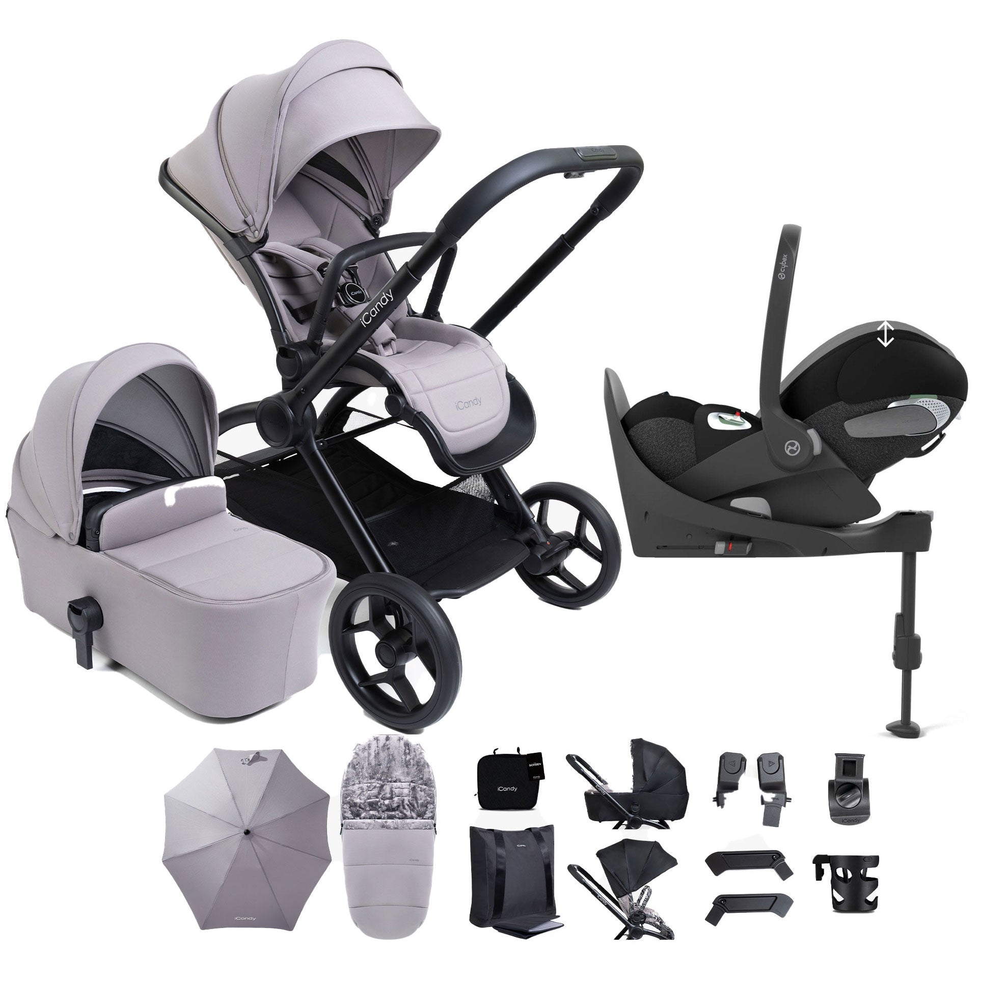 iCandy Core 2 Complete Cybex Bundle in Storm Grey