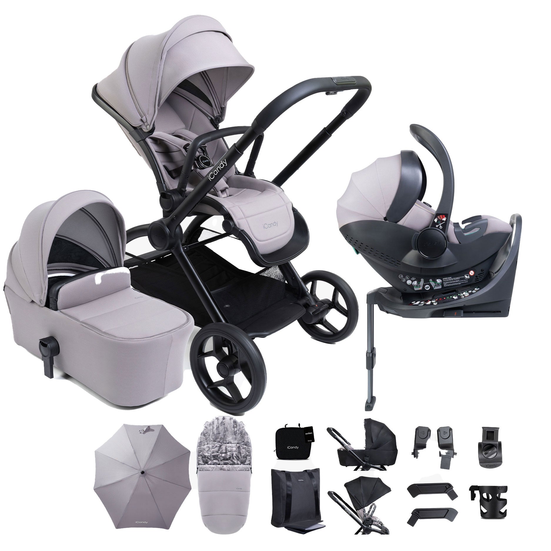 iCandy Core 2 Complete Bundle with COCOON 360 in Storm Grey
