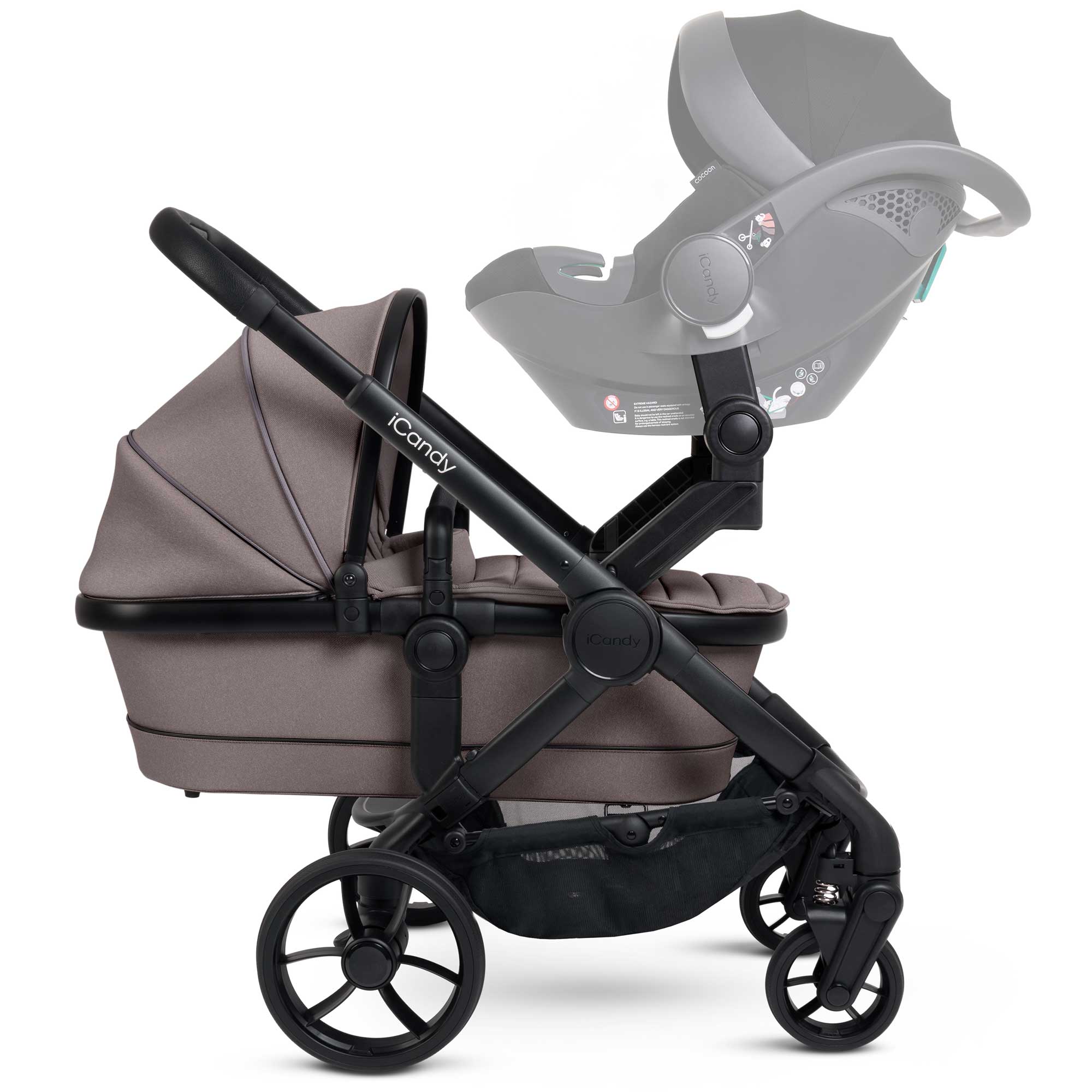 iCandy Peach 7 Twin Complete Cybex Travel System in Porcini