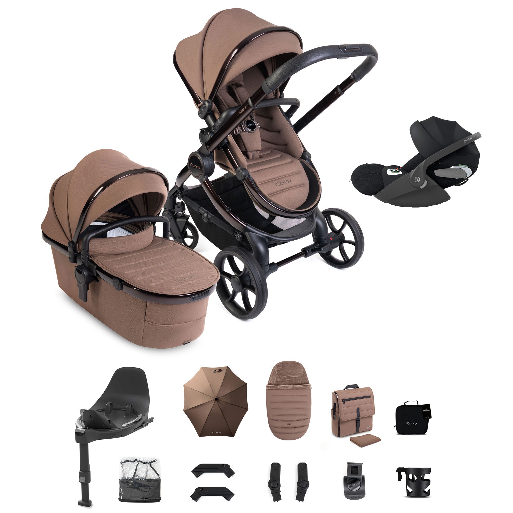 iCandy Peach 8 Editions Complete Cybex Bundle in Coco