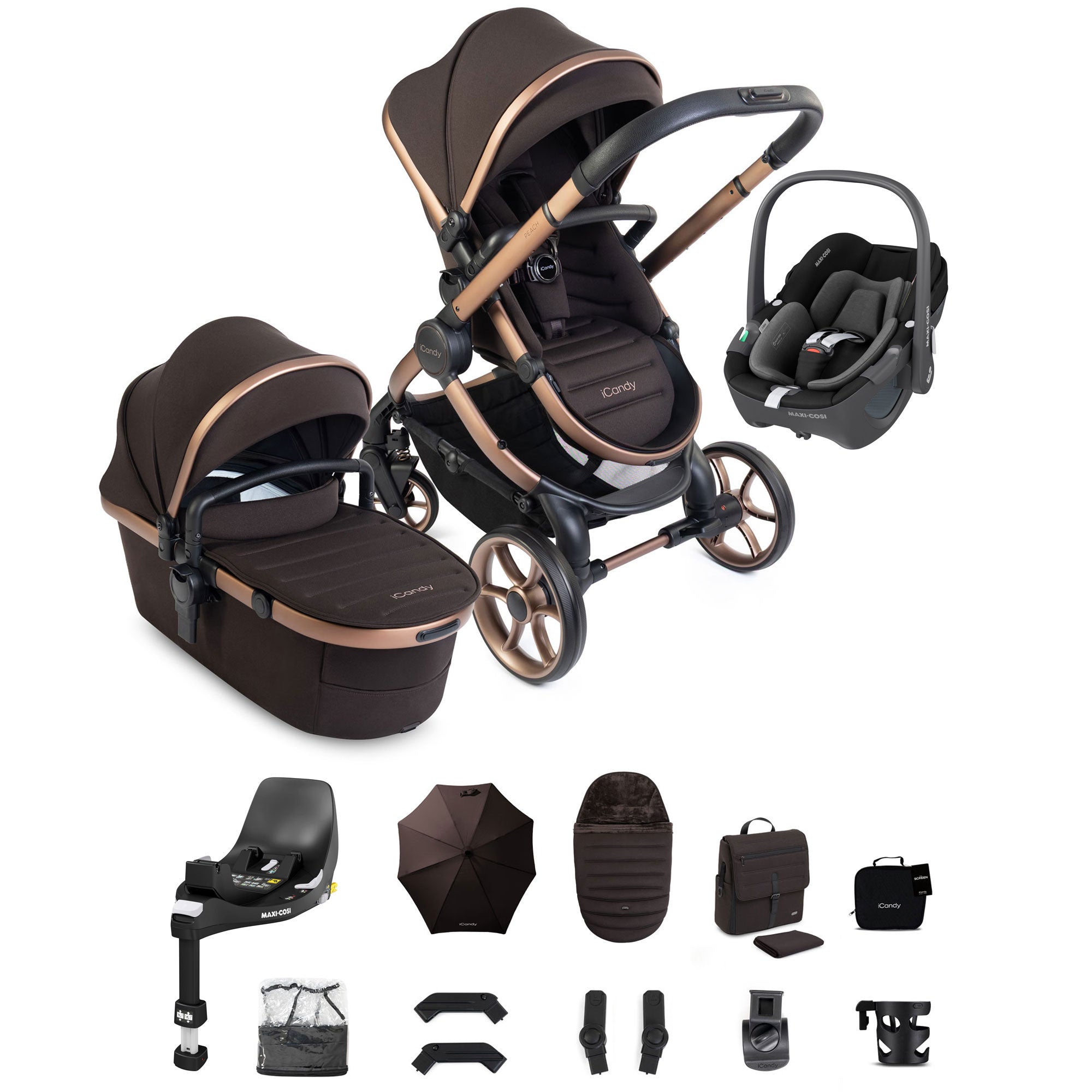 iCandy Peach 8 Editions Complete Maxi-Cosi Bundle in Pecan