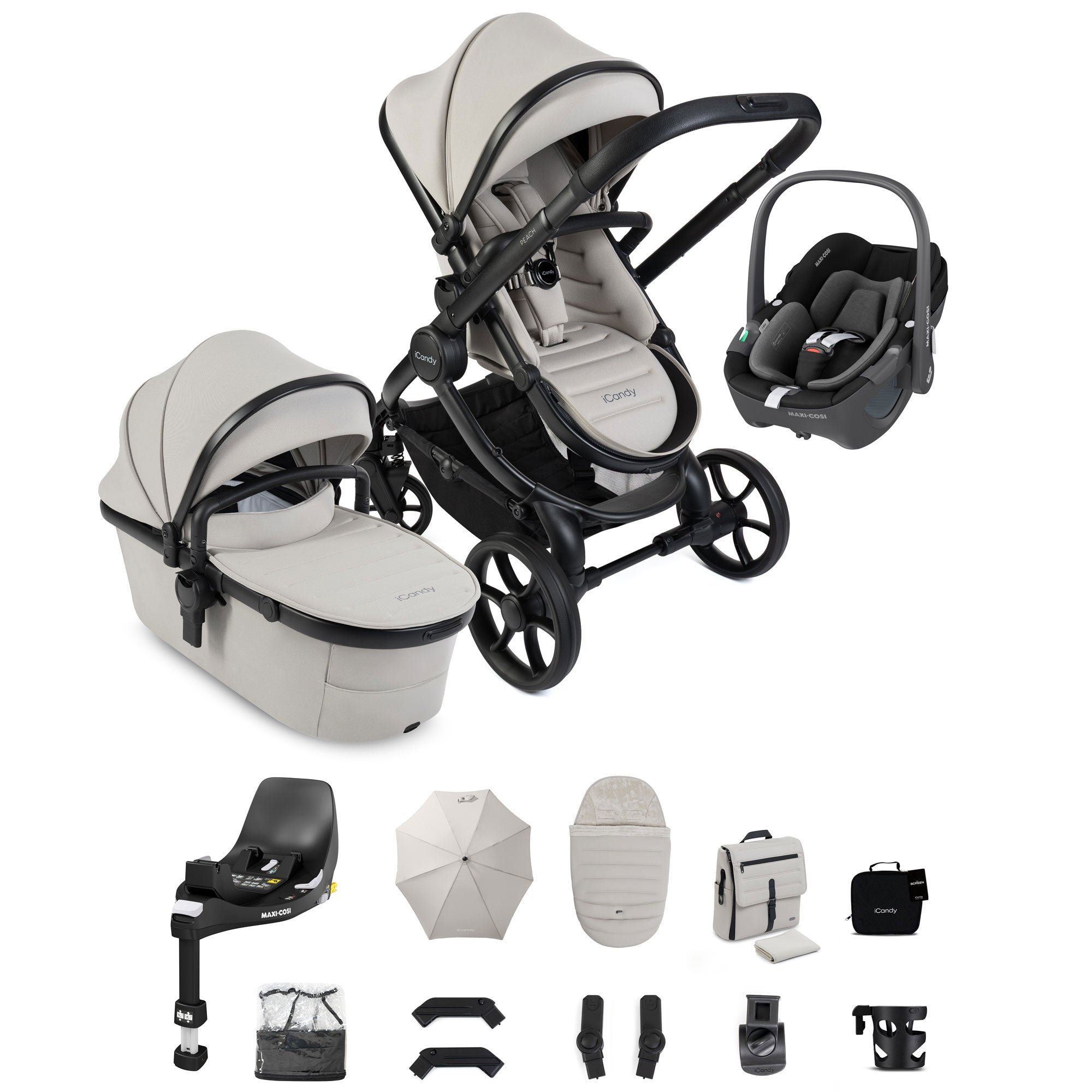 iCandy Peach 8 Complete Maxi-Cosi Bundle in Taupe