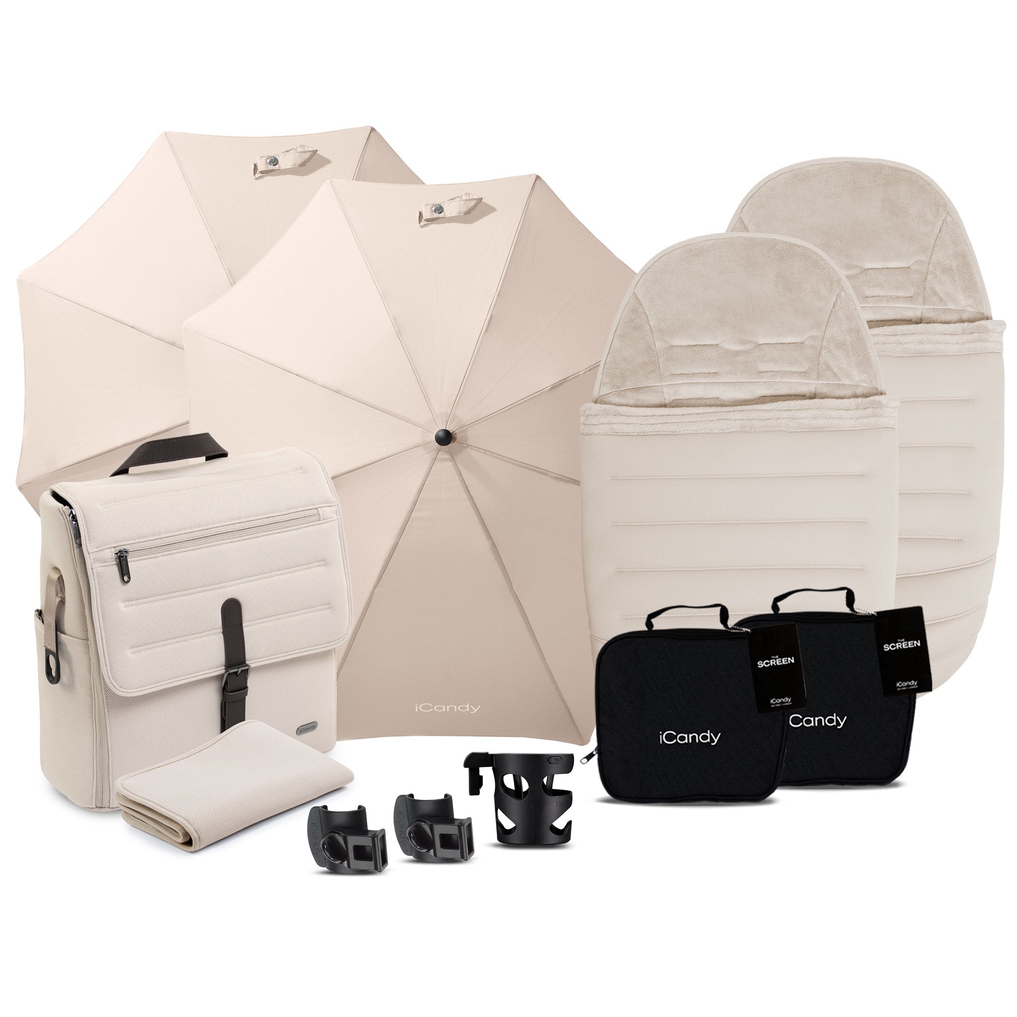iCandy Peach 8 Editions Twin Complete Cybex Travel System in Biscotti