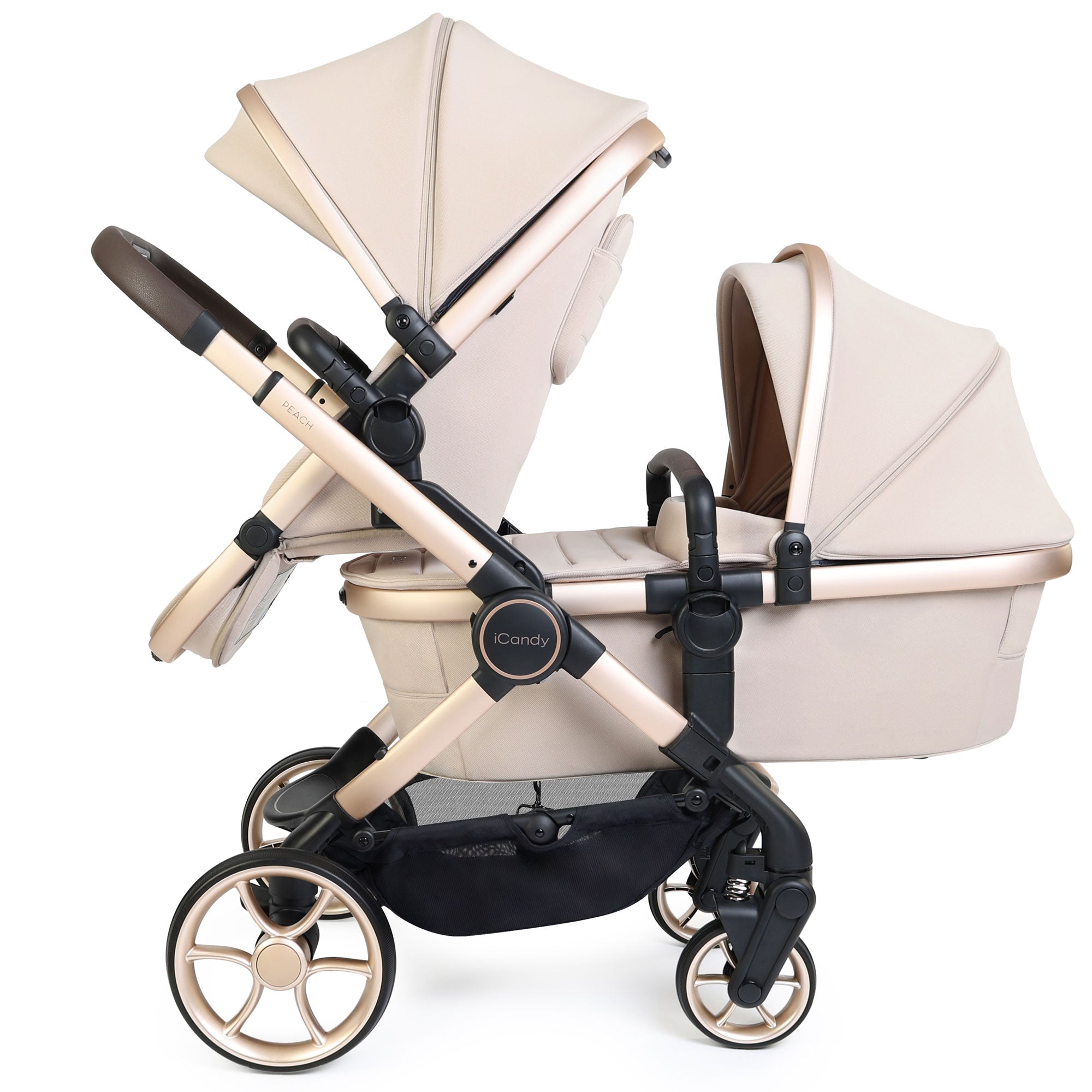iCandy Peach 8 Editions Double Complete Bundle with Cocoon 360 in Biscotti