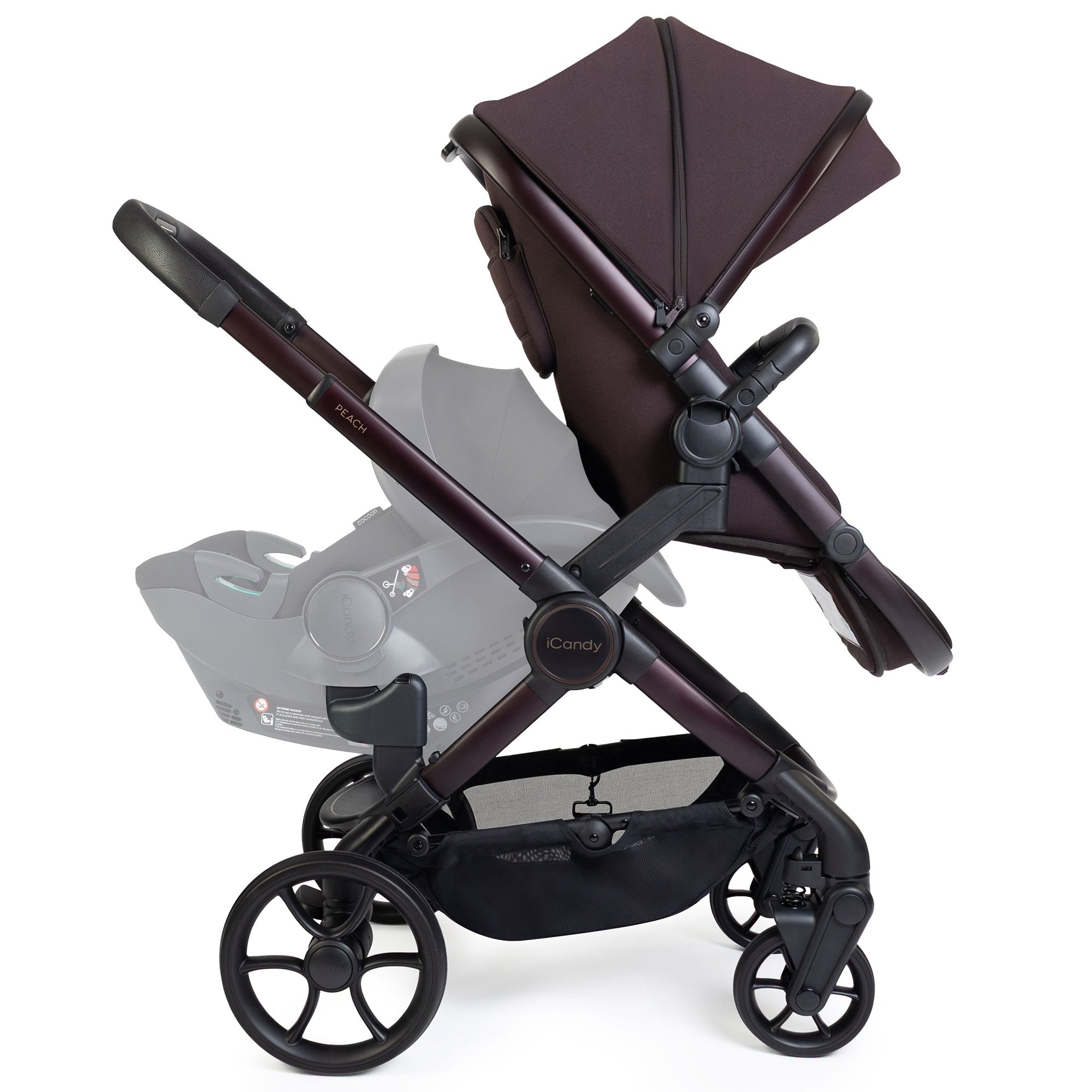 iCandy Peach 8 Editions Double Complete Maxi-Cosi Bundle in Coffee Bean
