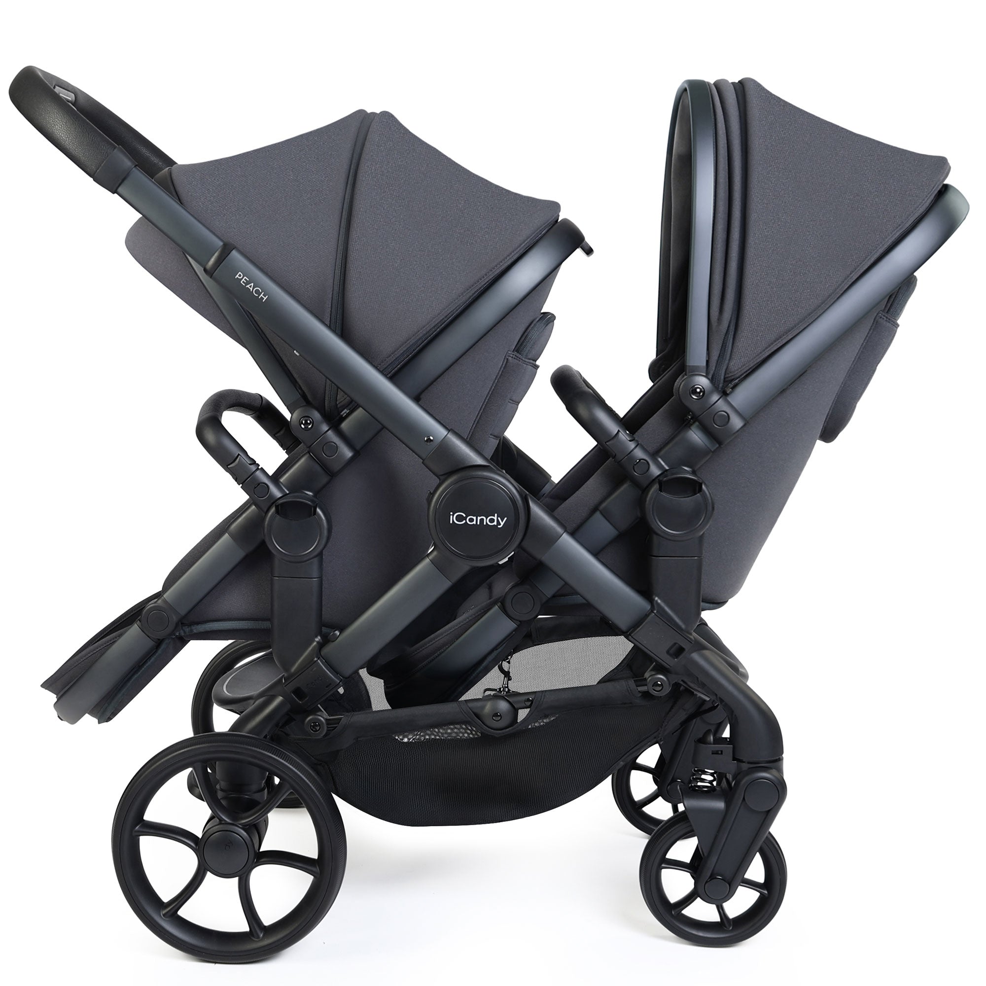 iCandy Peach 8 Twin Complete Bundle with Cocoon 360 in Grey