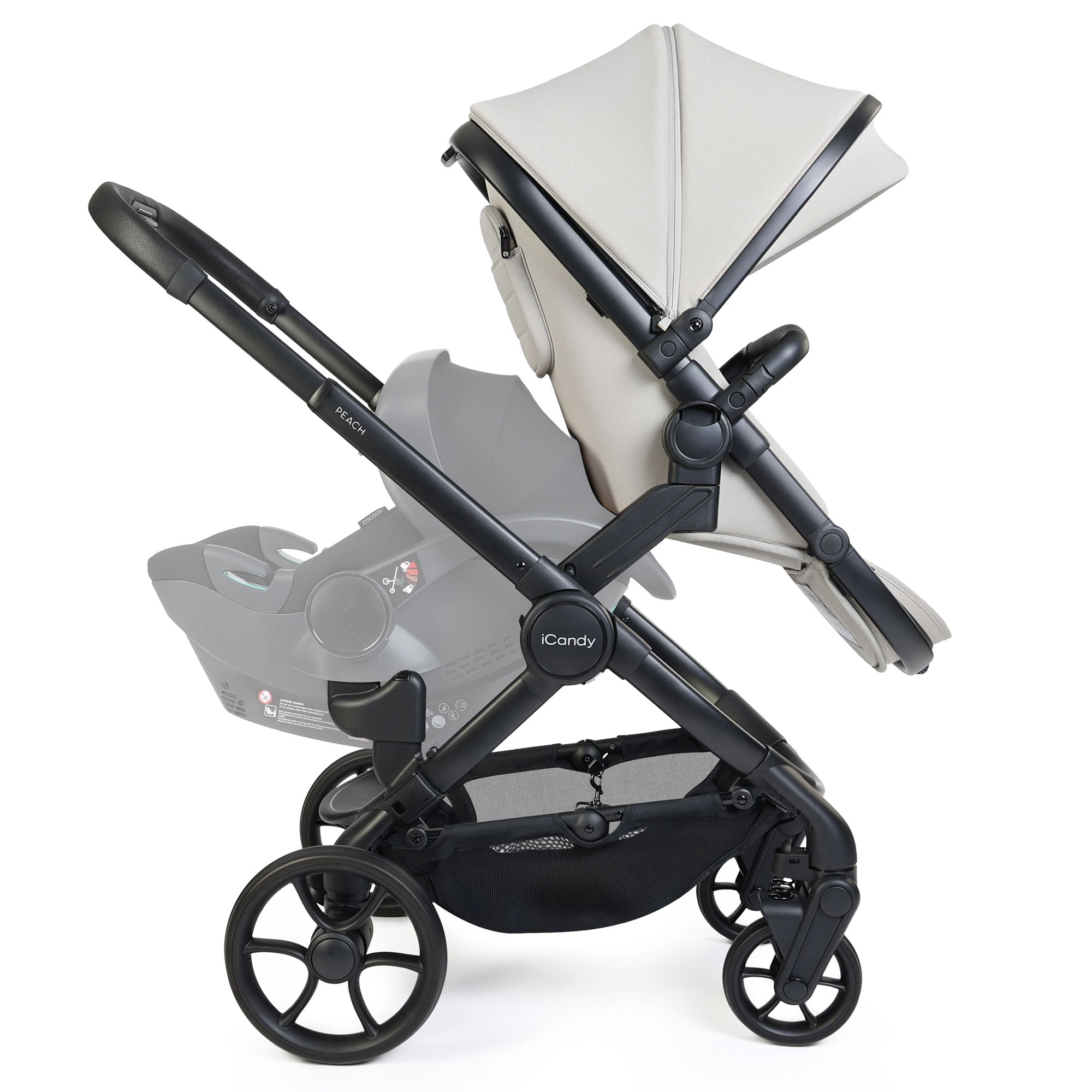 iCandy Peach 8 Double Complete Bundle with Cocoon 360 in Taupe