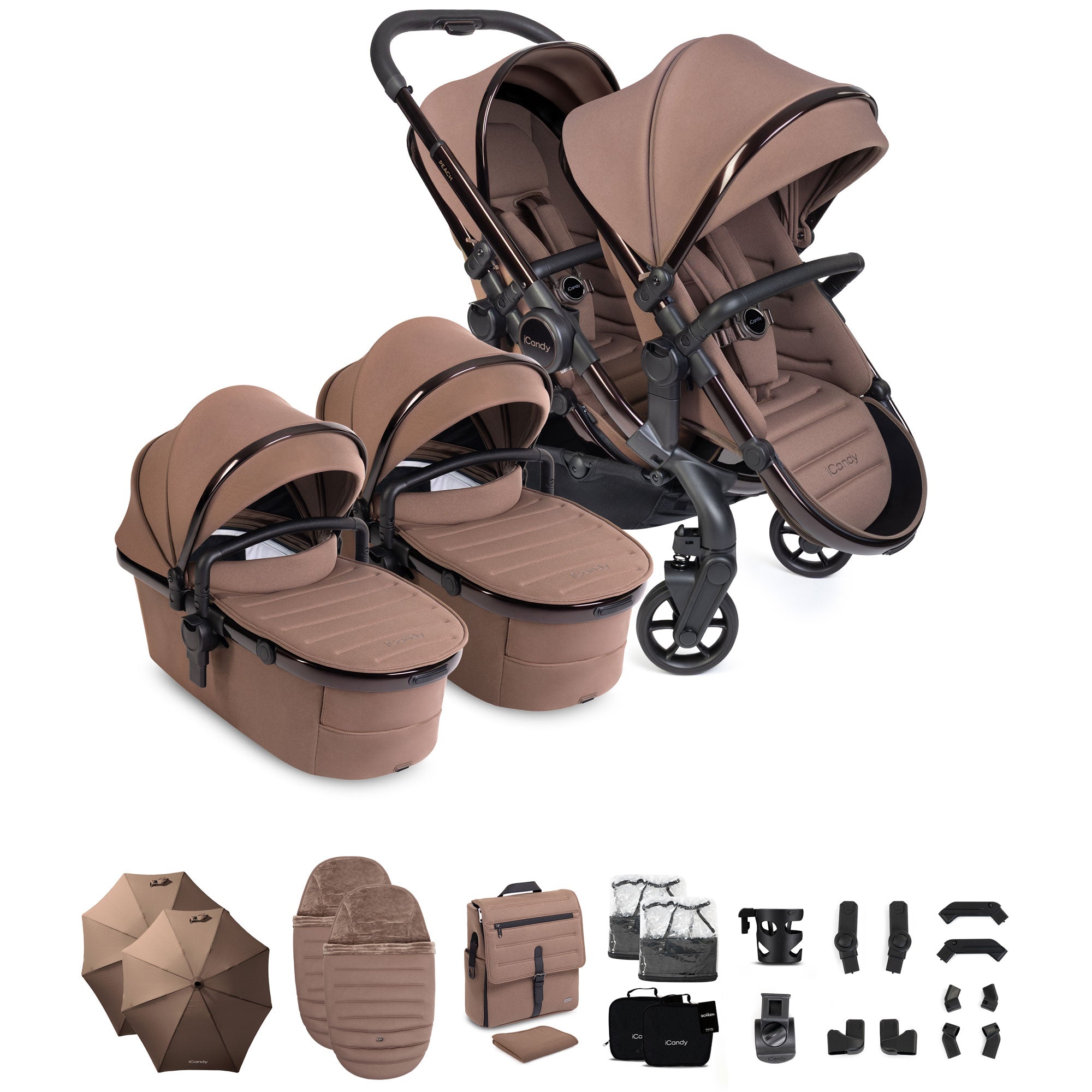 iCandy Peach 8 Editions Twin Complete Bundle in Coco
