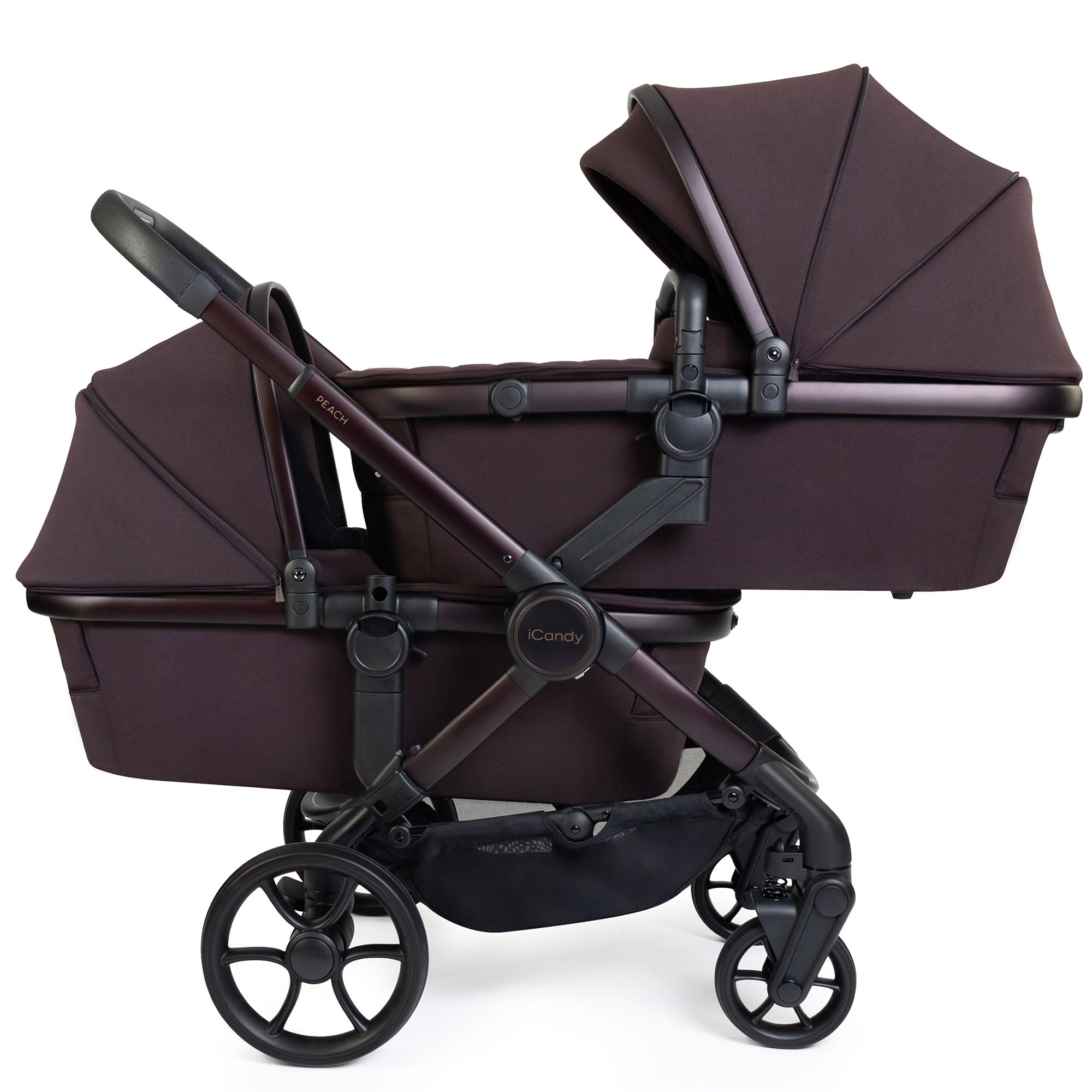 iCandy Peach 8 Editions Twin Complete Bundle with Cocoon 360 in Coffee Bean